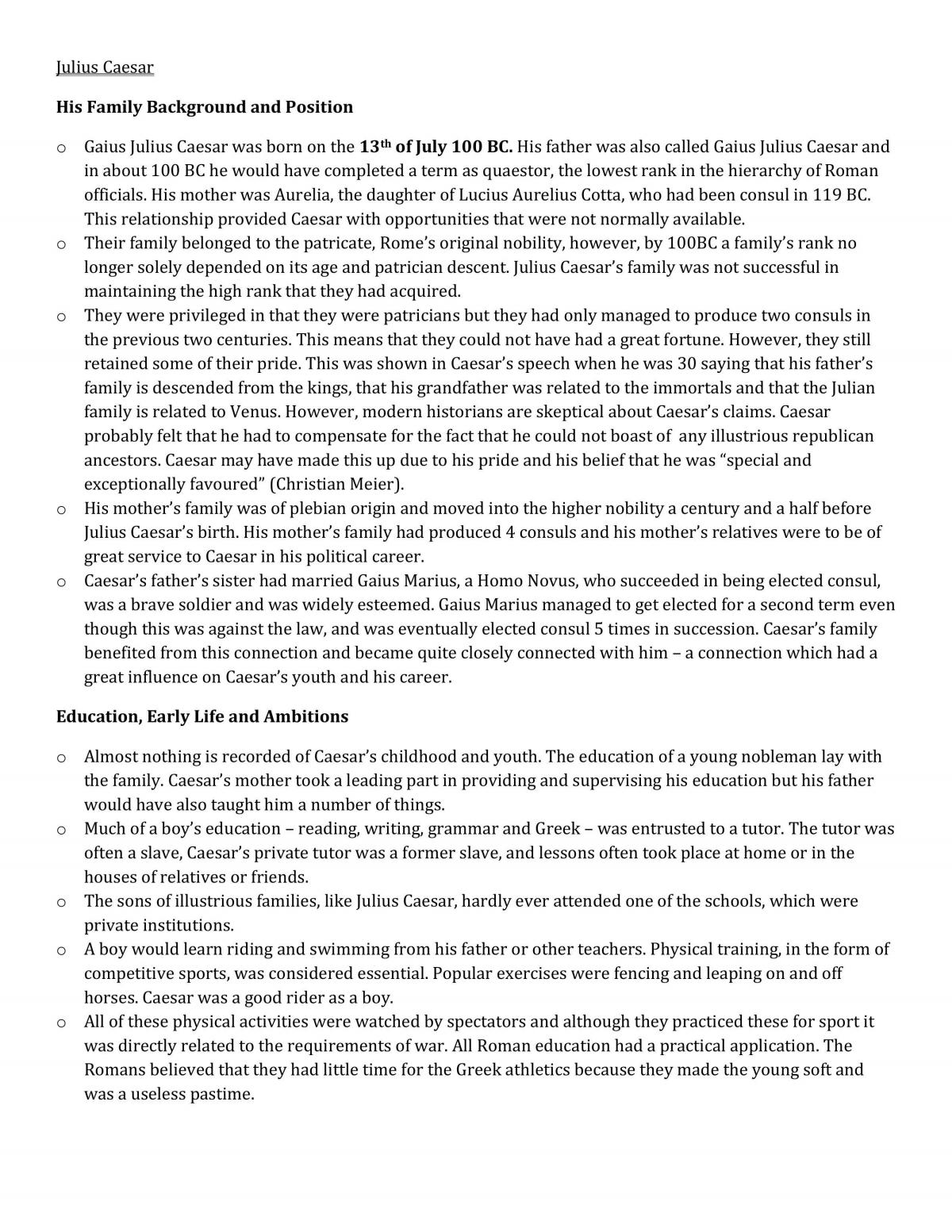 Fall of the Republic - Summary Notes - Page 1