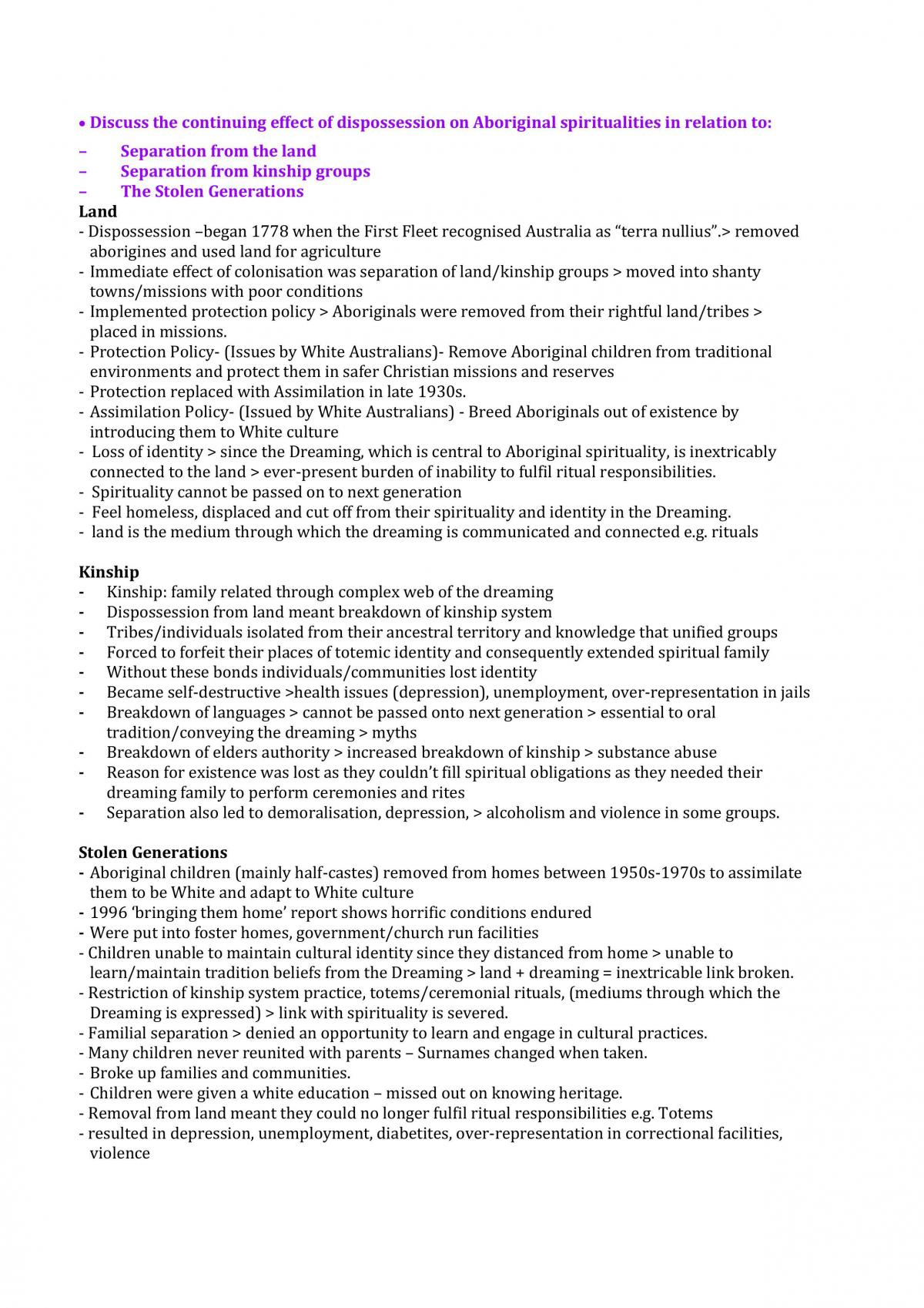 Studies of Religion Notes (1 Unit)  - Page 1