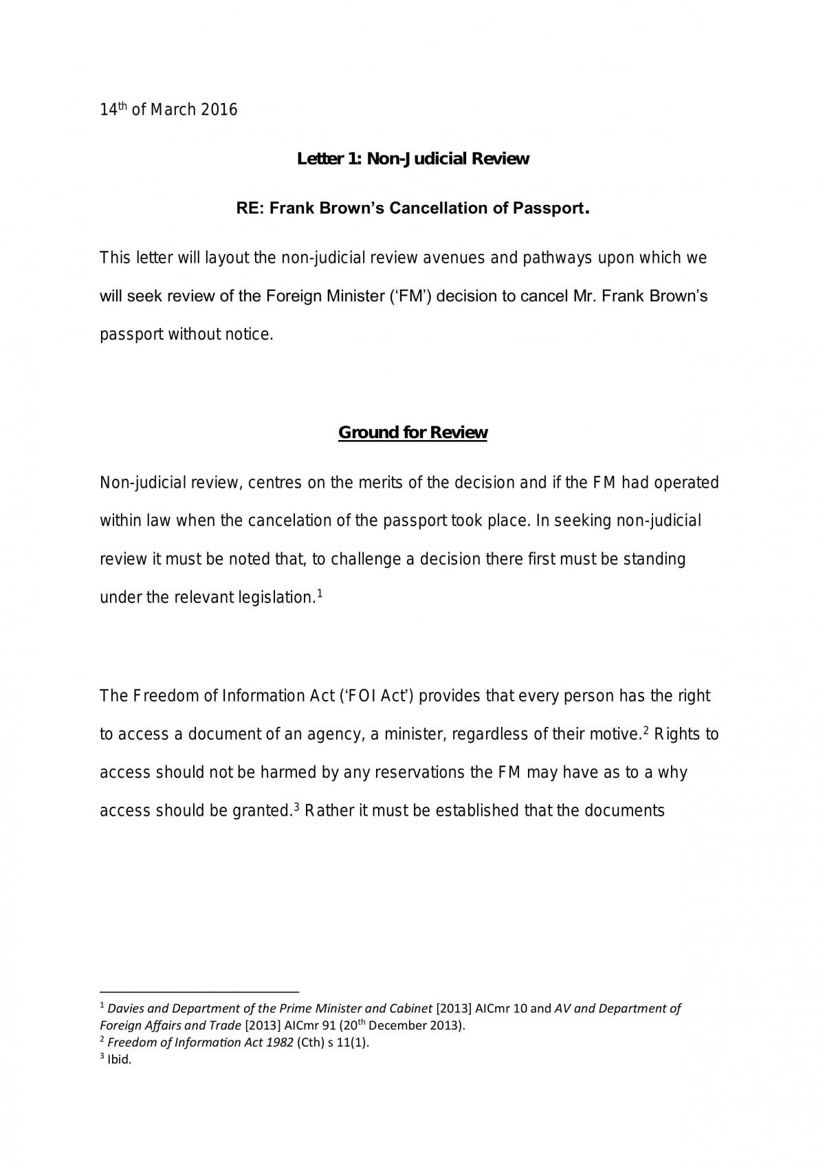 Admin Law Assignment Autumn 2016 - Page 1