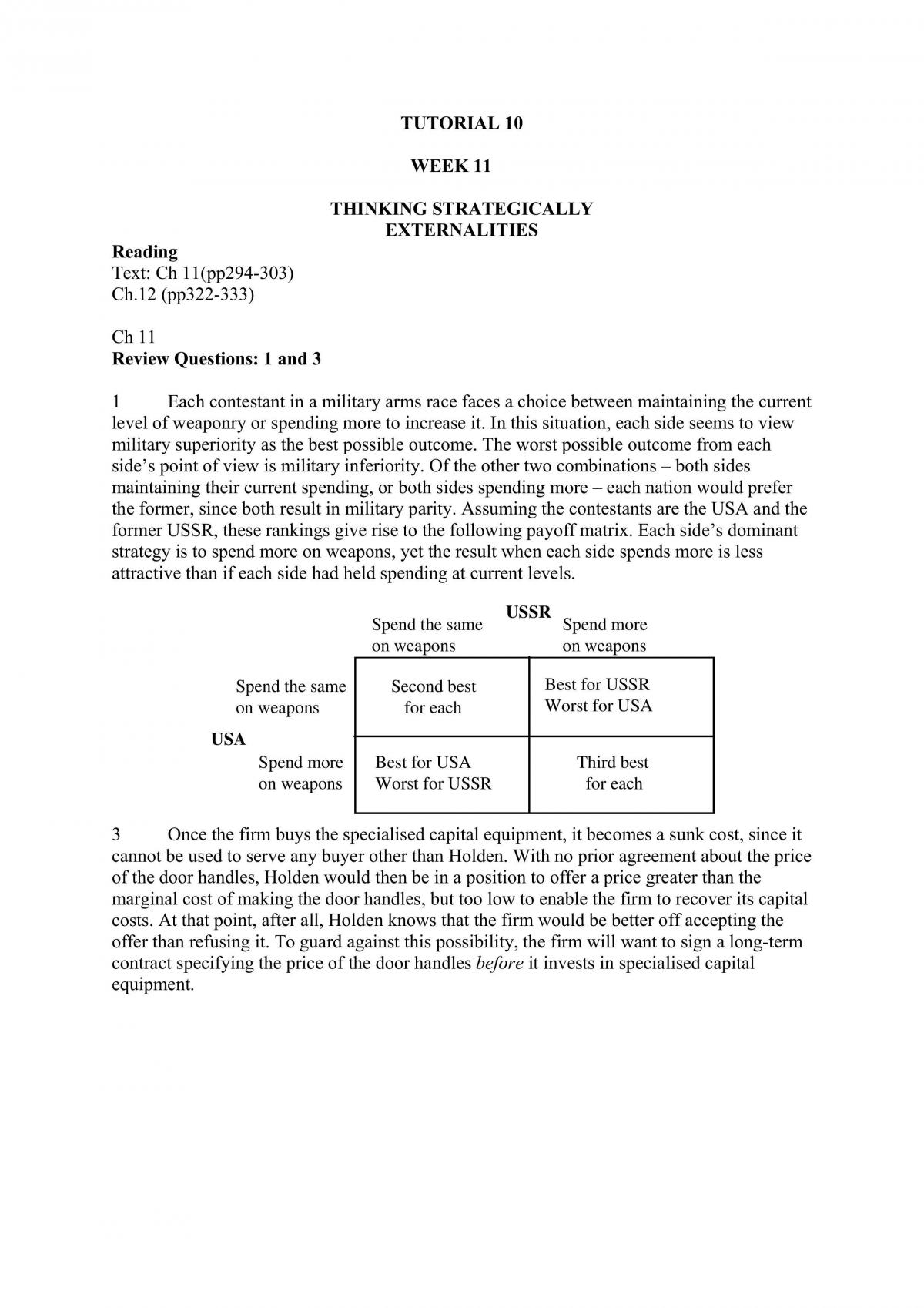 Tutorial 10 Answers - Page 1