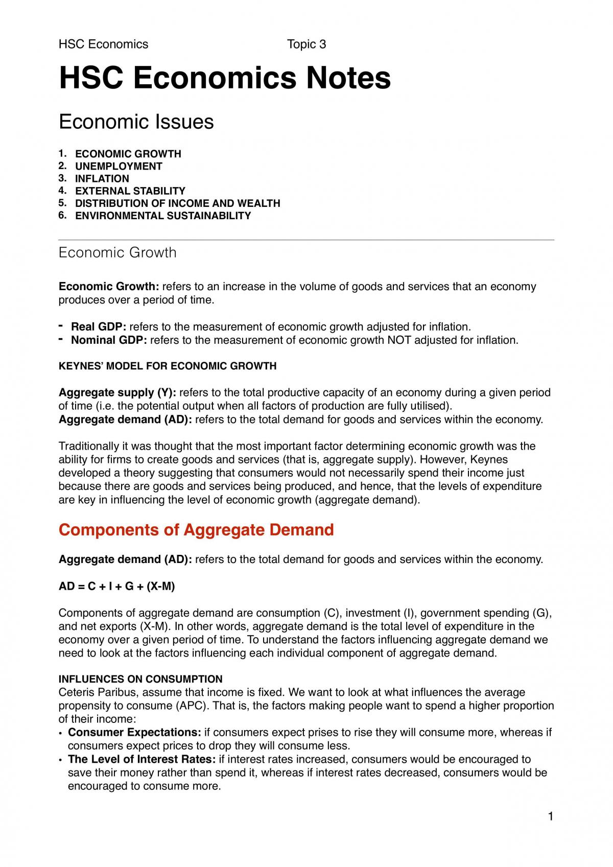 Economic Issues Topic  - Page 1