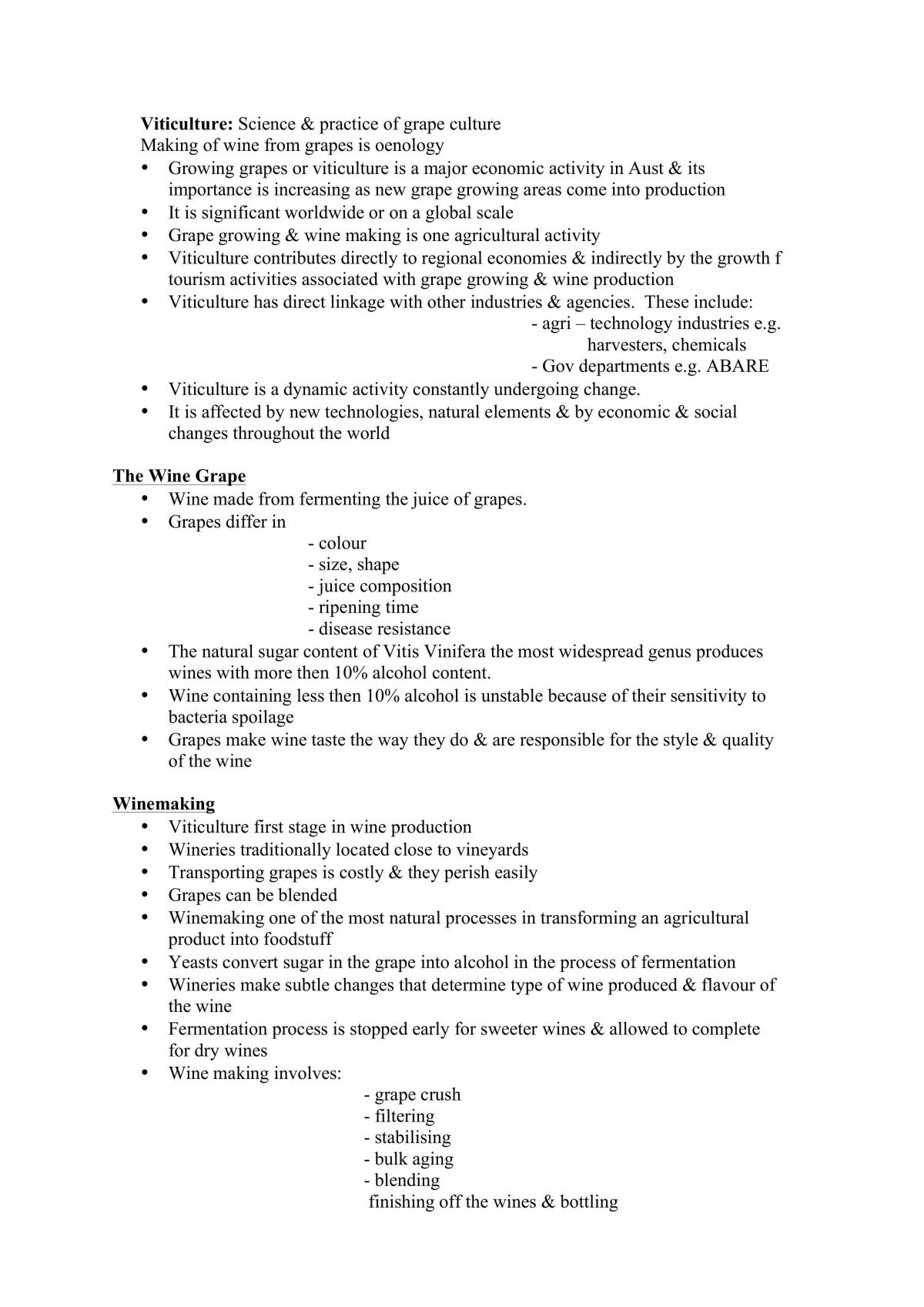 Complete notes on the Australian Wine industry  - Page 1