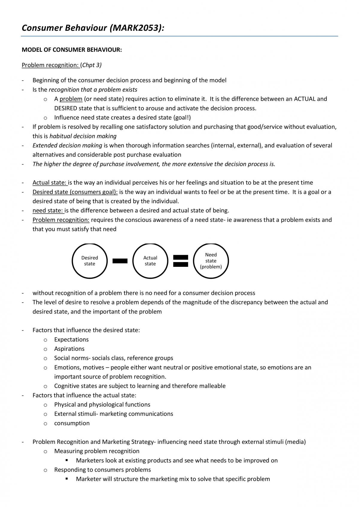 Marketing notes  - Page 1