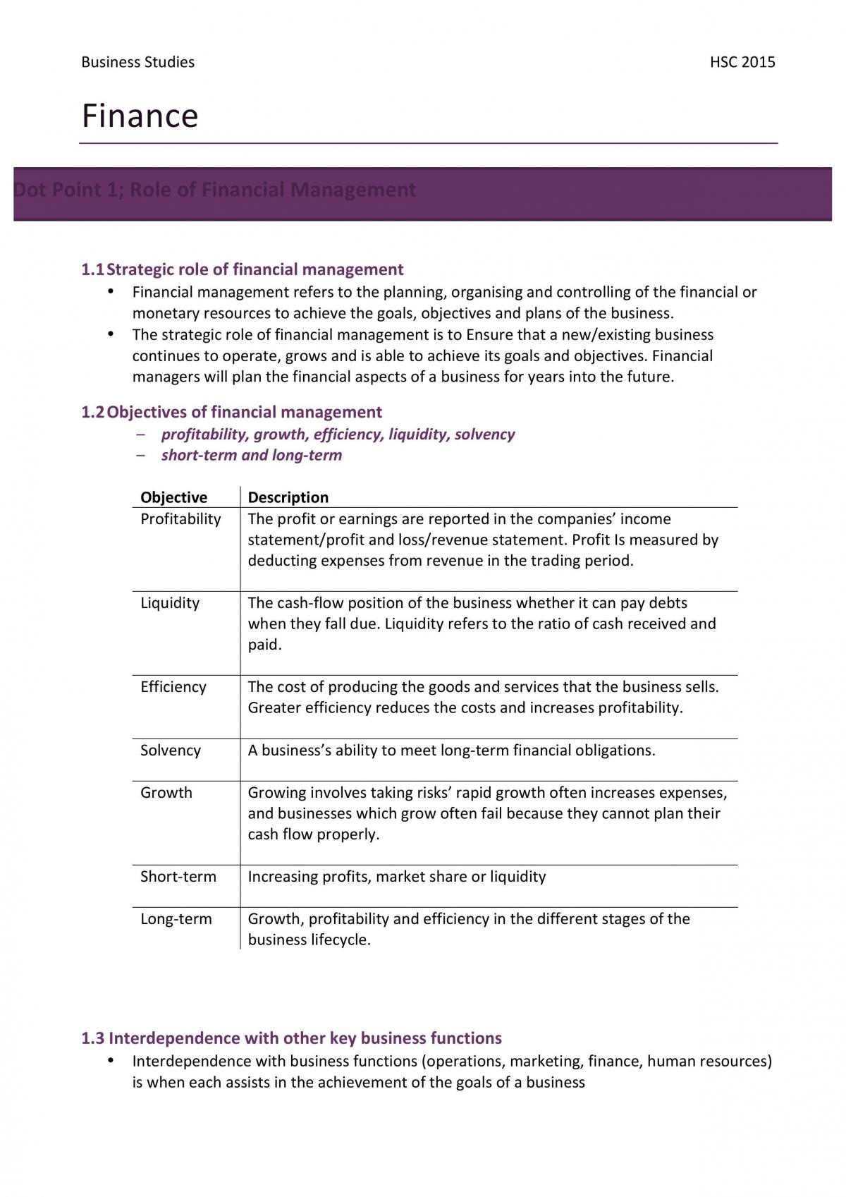 Business Studies Notes - Page 1