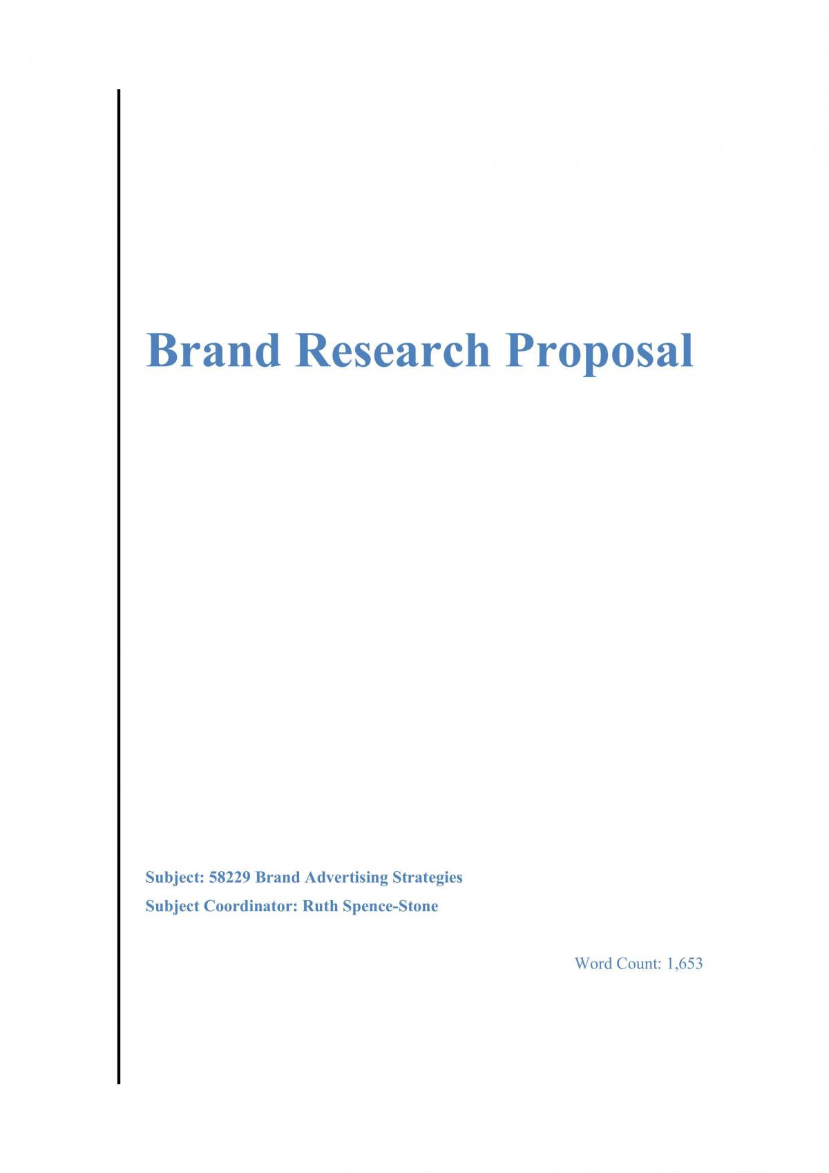 research paper on brand management