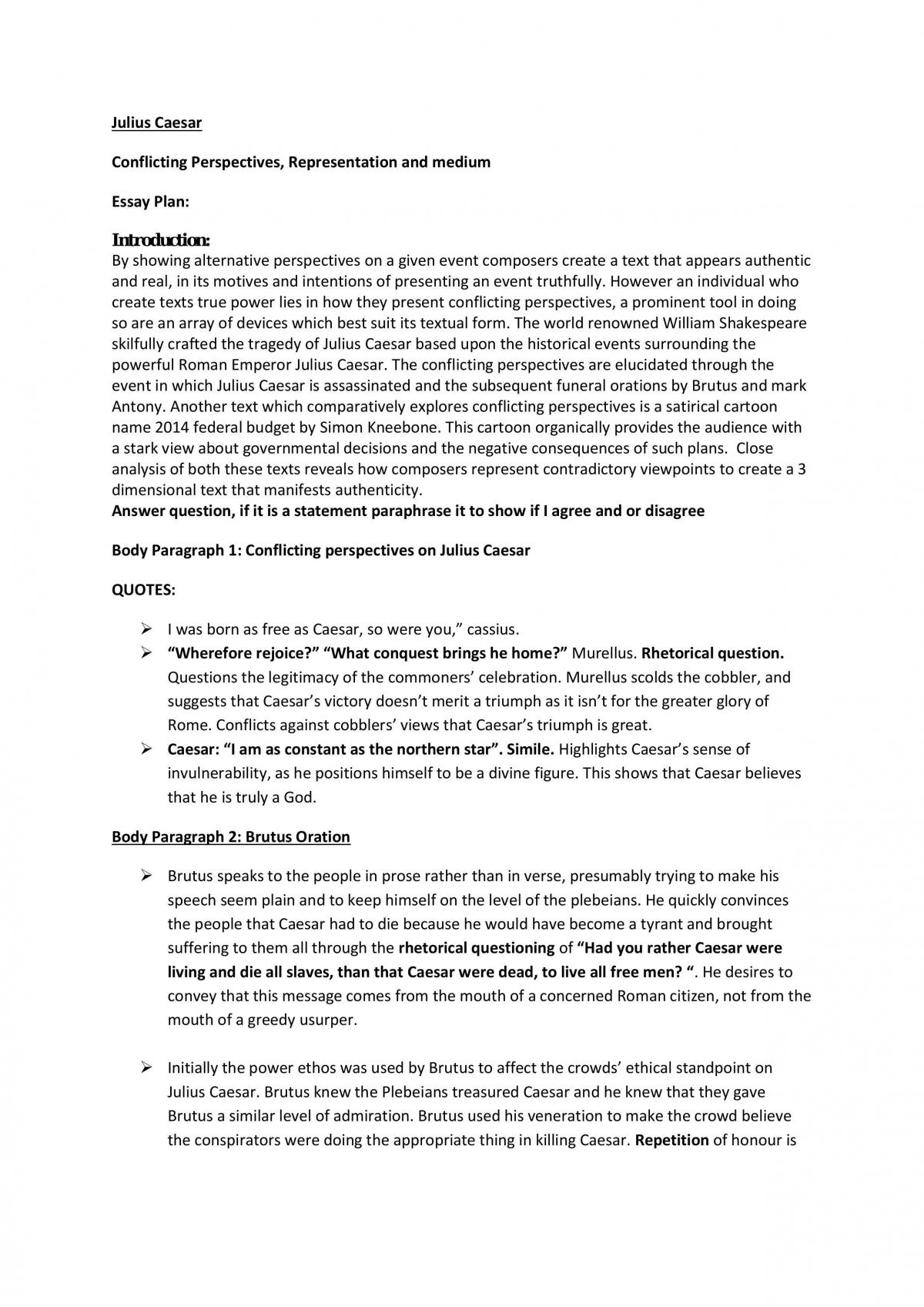 Module C (Julius Caesar) Comprehensive Notes - Page 1