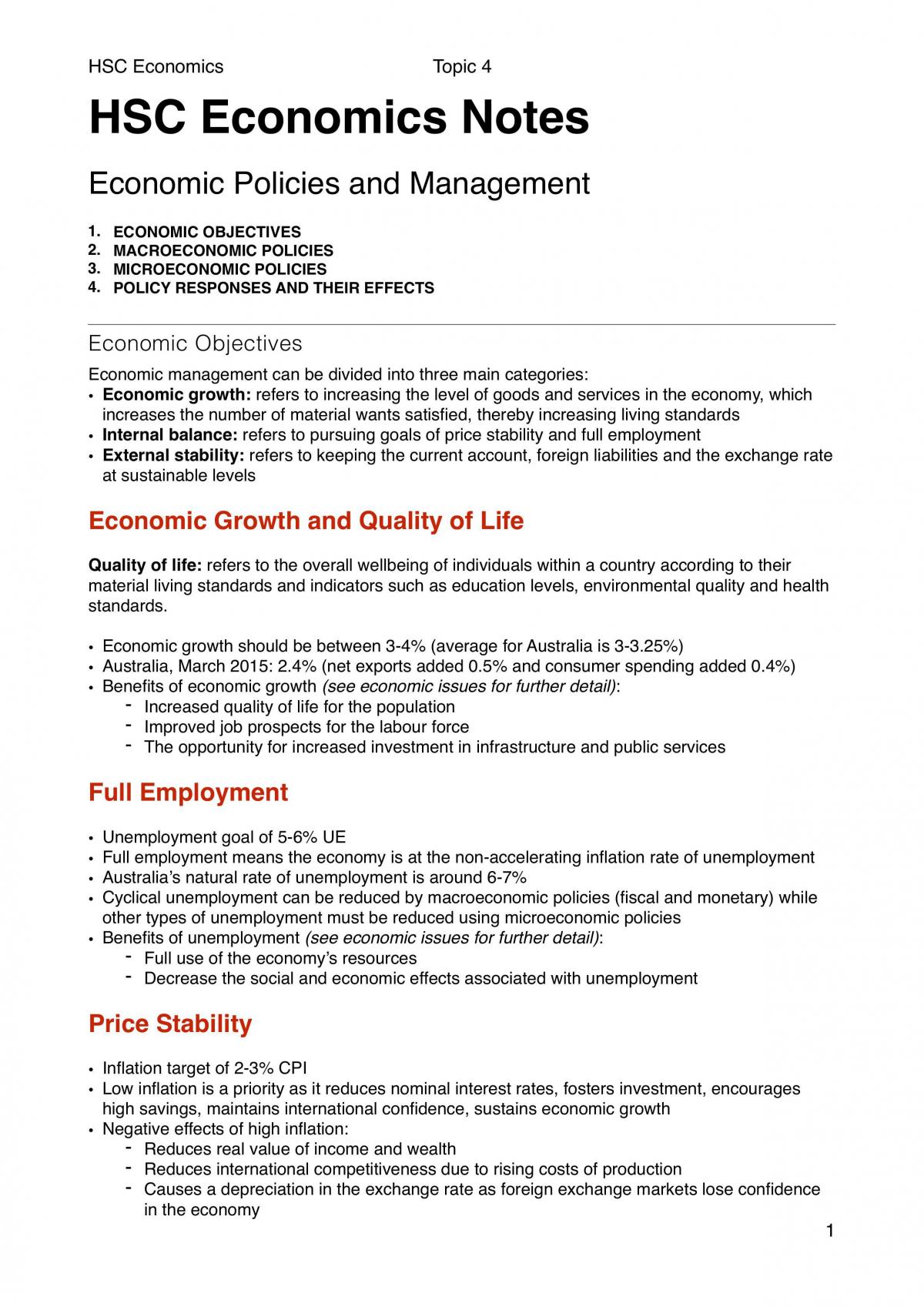 Economic Policies and Management - Page 1