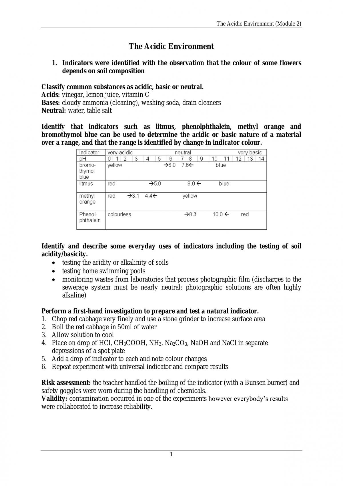 Chemistry Notes - Page 1