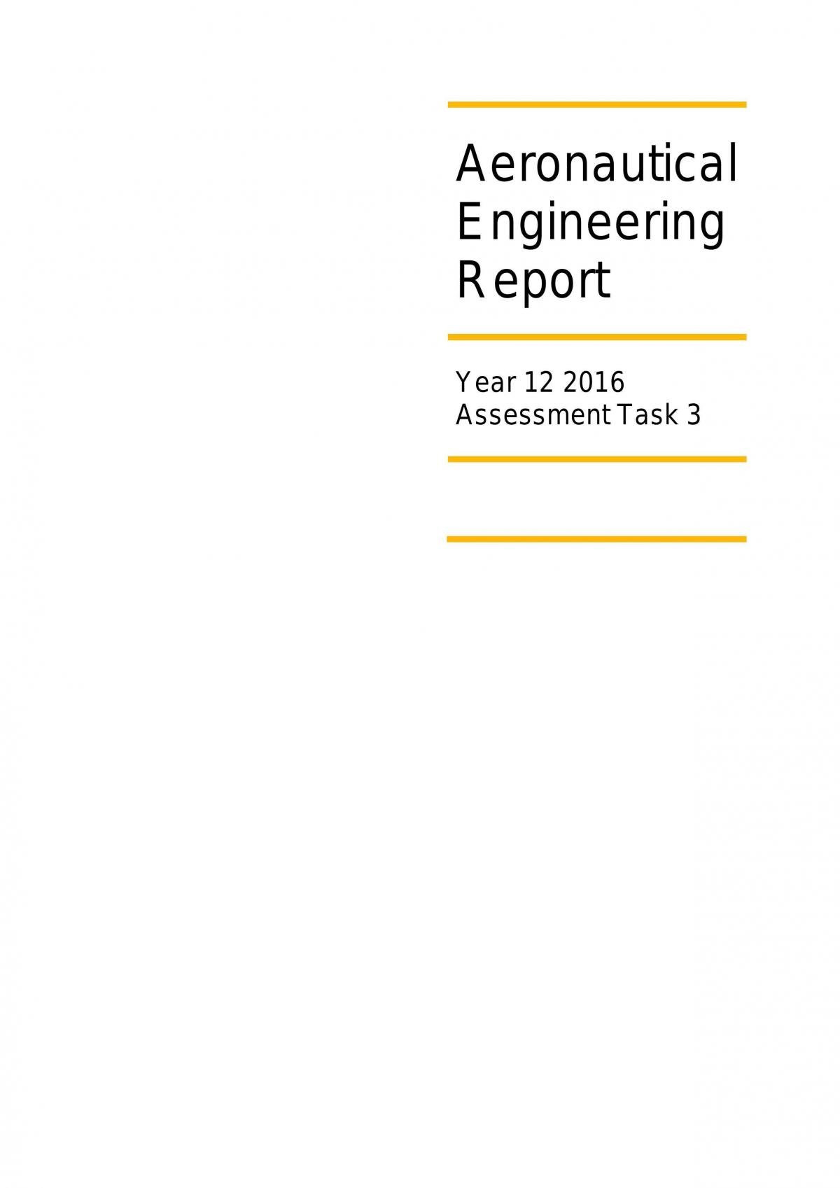 Aeronautical Engineering Report (Received 78/80) - Page 1