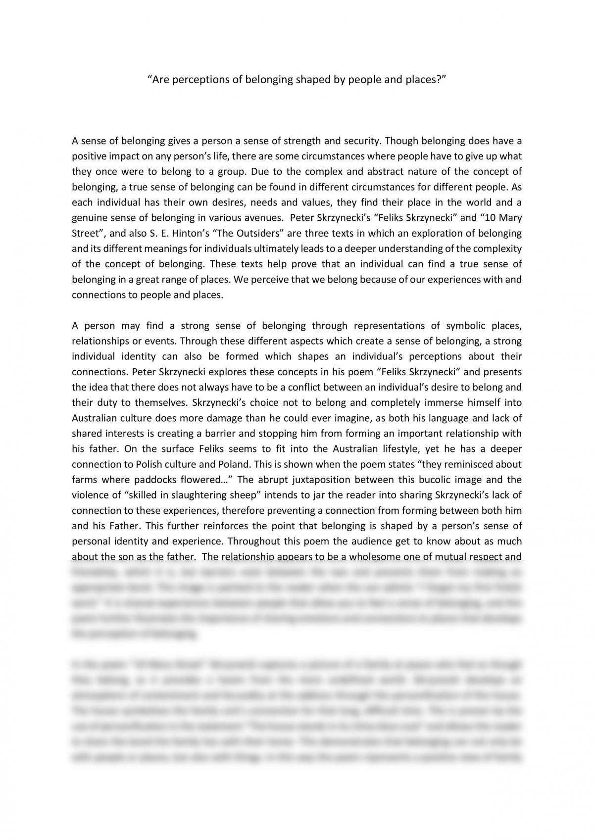 Feliks Skrzynecki Essay - Page 1