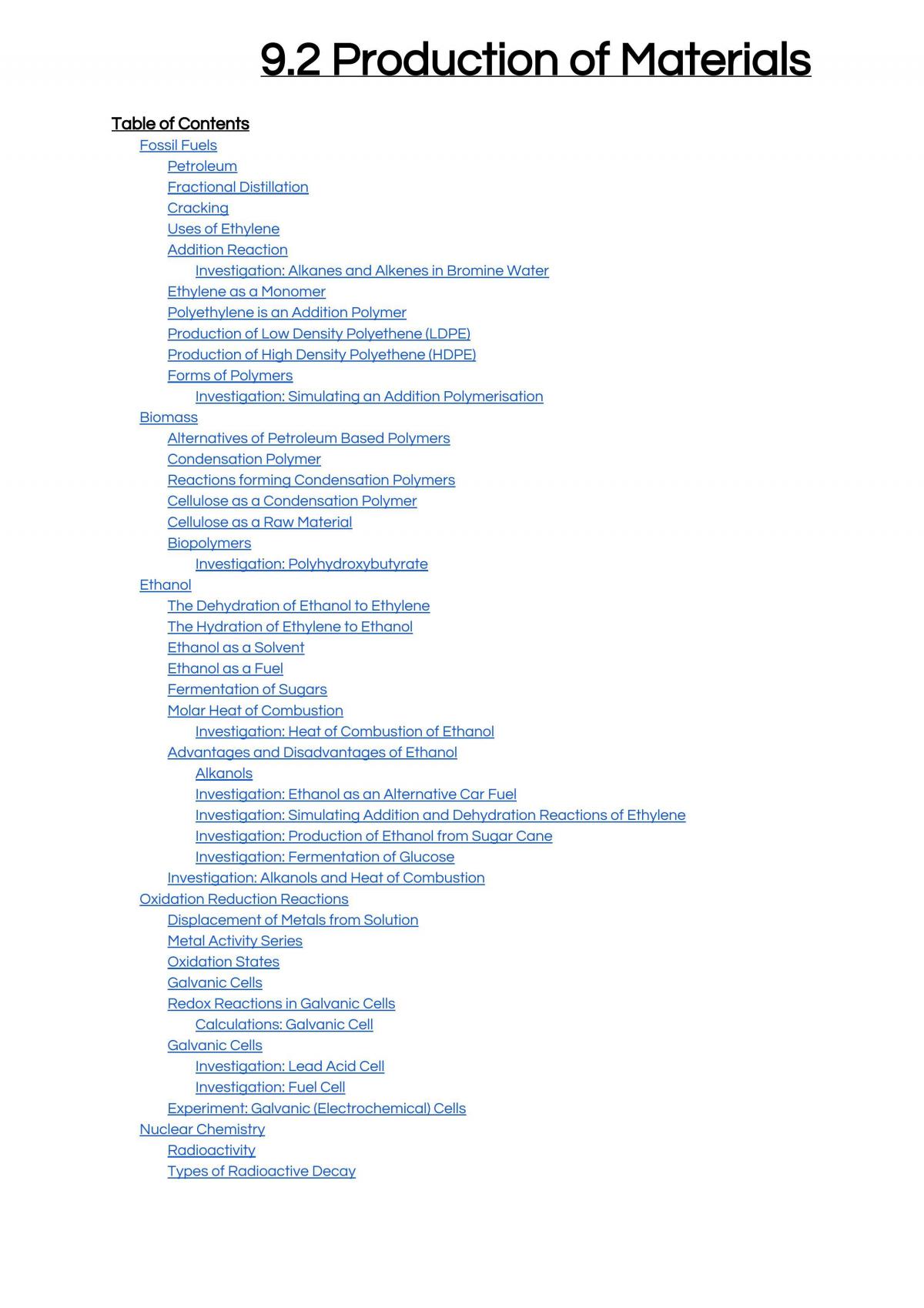 9.2 Production of Materials - Page 1