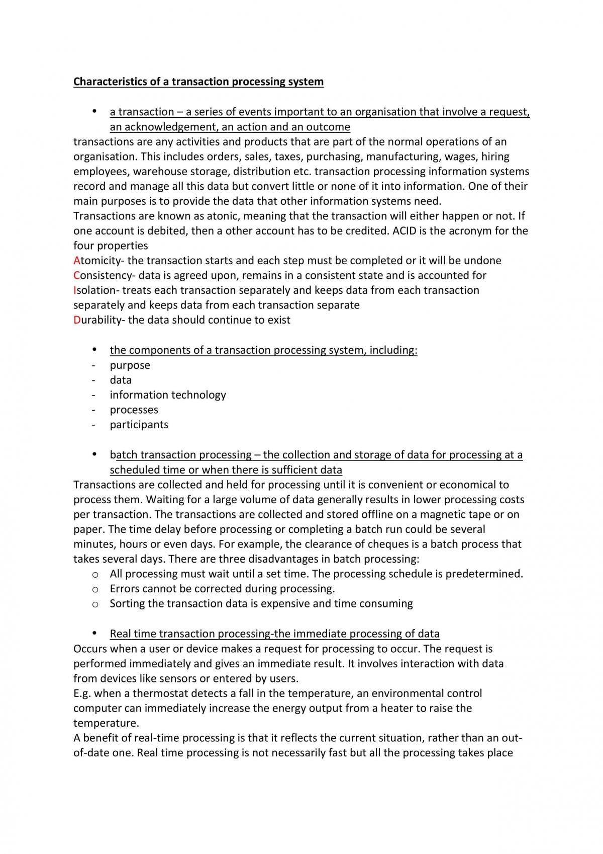 Transaction Processing System  - Page 1