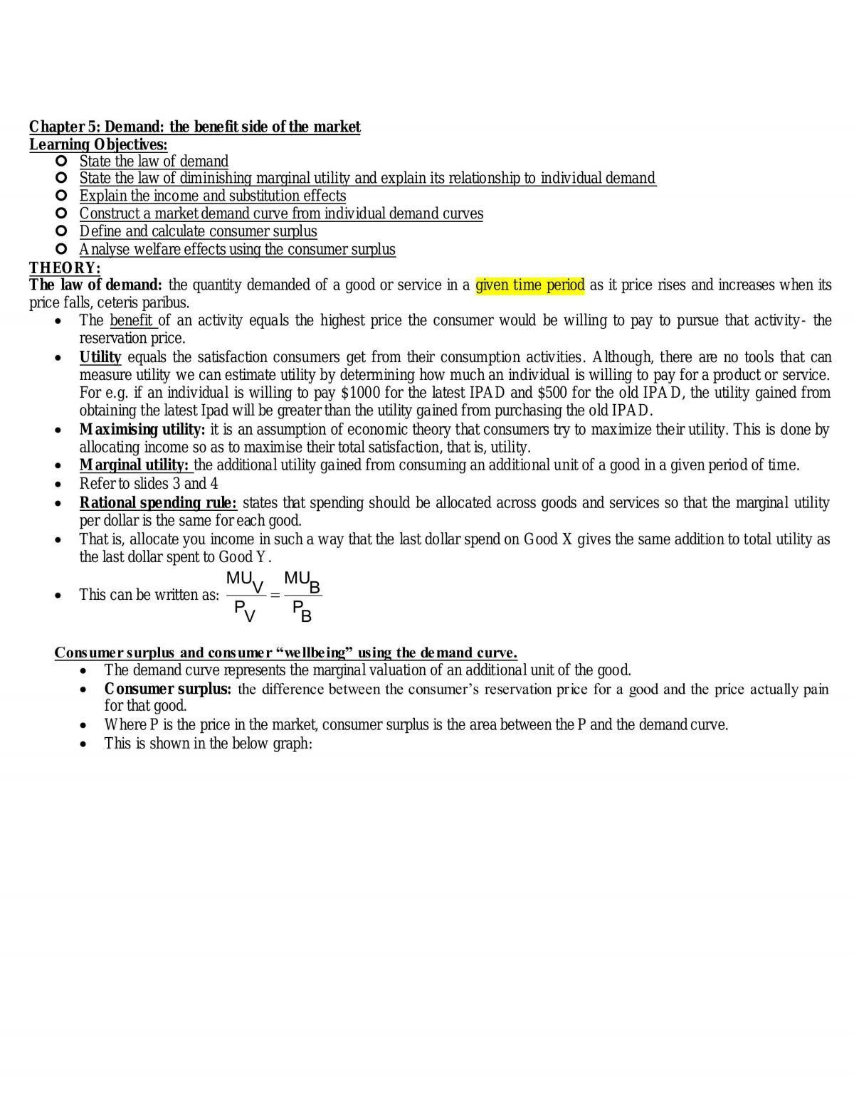 Basic Notes from ECON1101 Lecture - Page 1