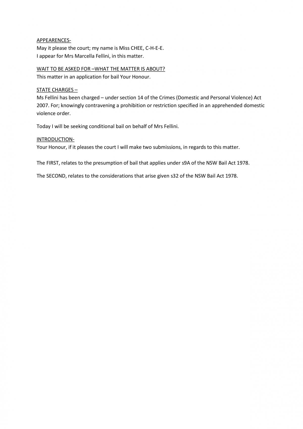 Bail application assessment - Page 1