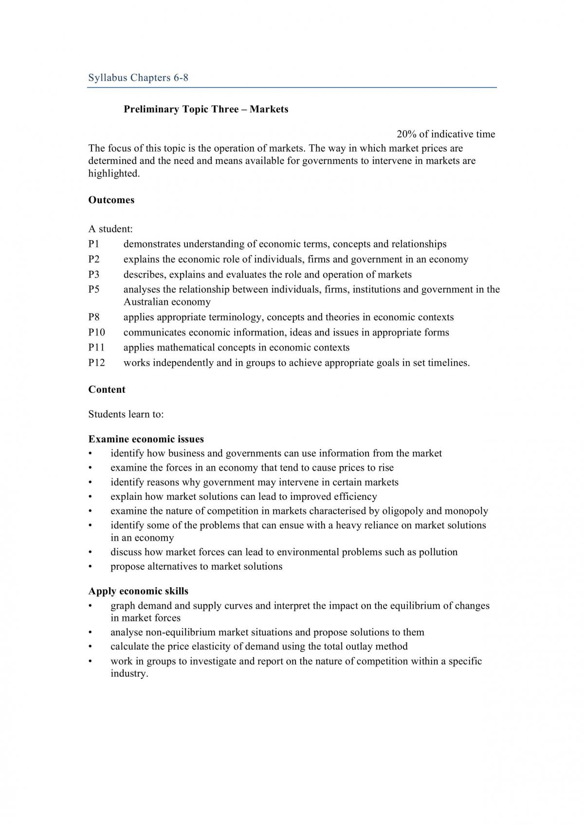 Supply Economics Notes - Page 1