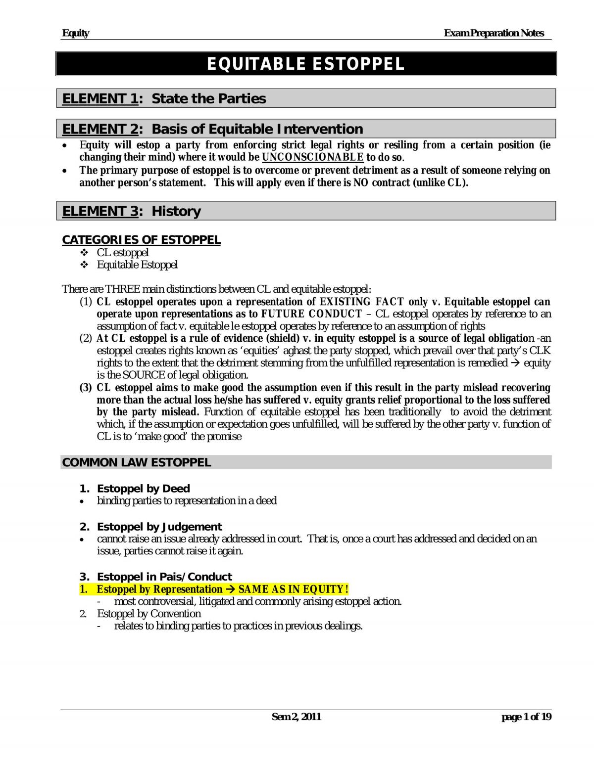 Estoppel - Page 1