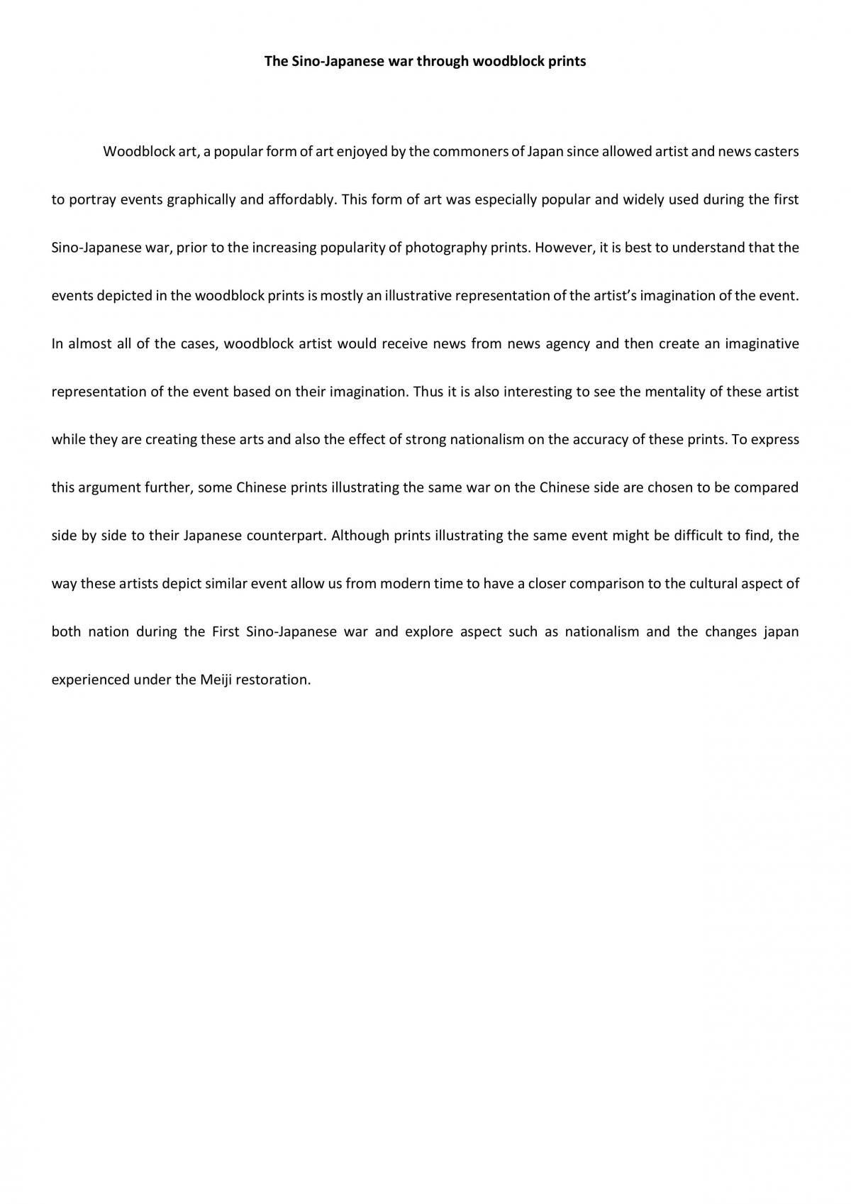 Introduction to Asian Cultures Essay - Page 1