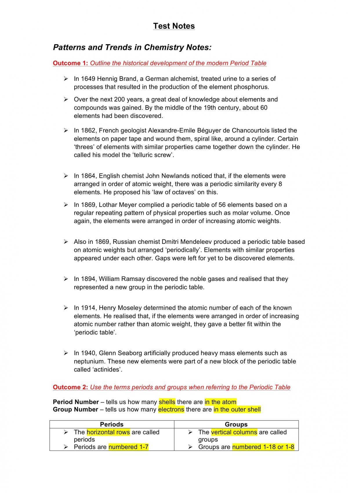 Patterns and Trends in Chemistry with background notes on Evolution and Hereditary - Page 1