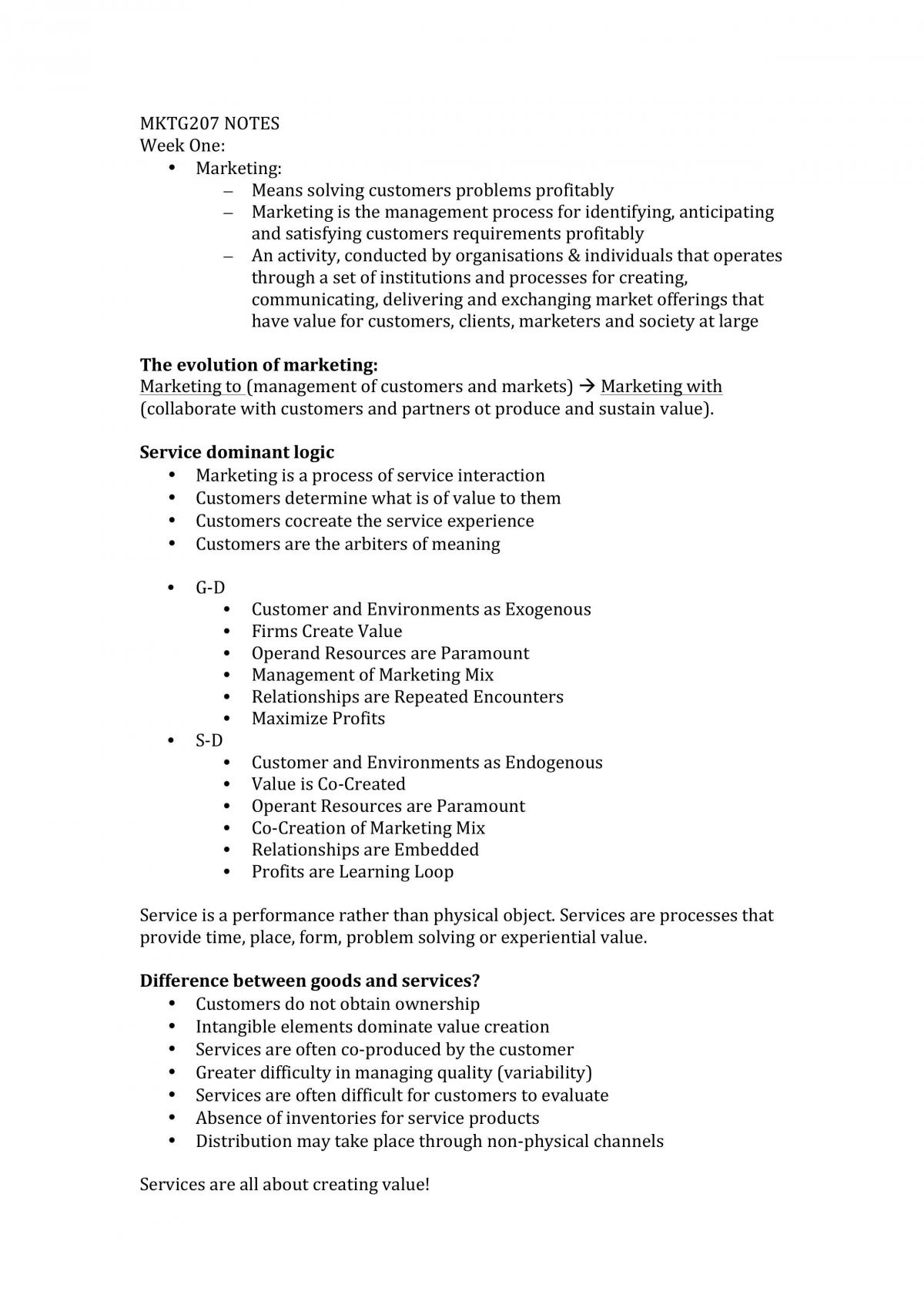 Services Marketing Complete Notes - Page 1