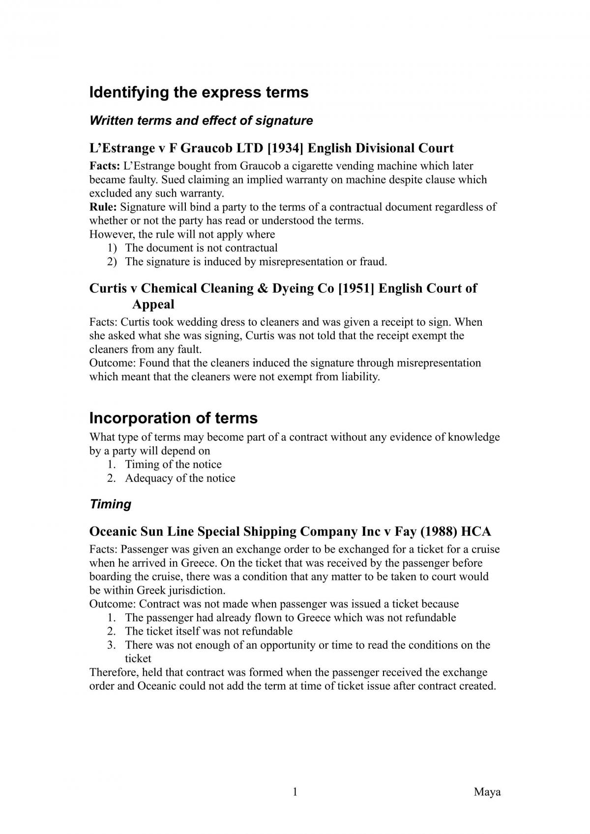 full Study Notes - Page 1