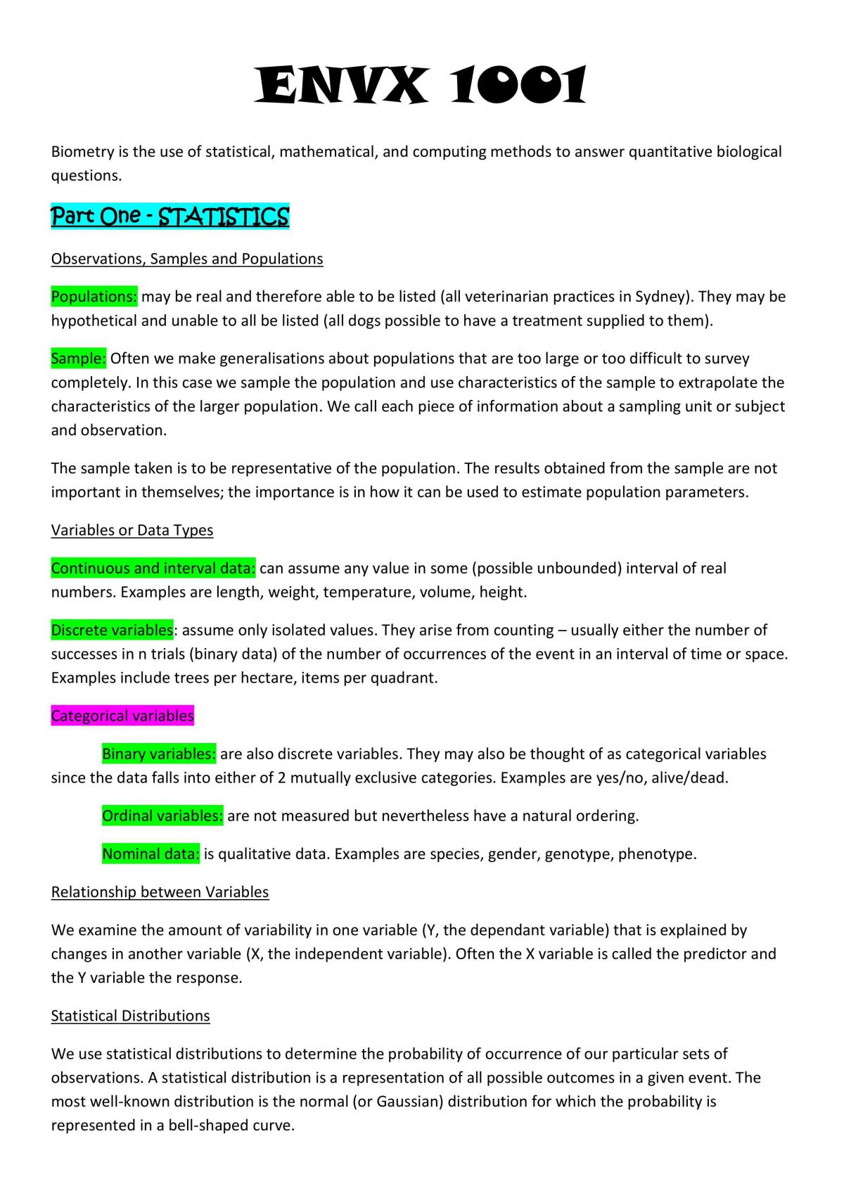 ENVX 1001 - Page 1