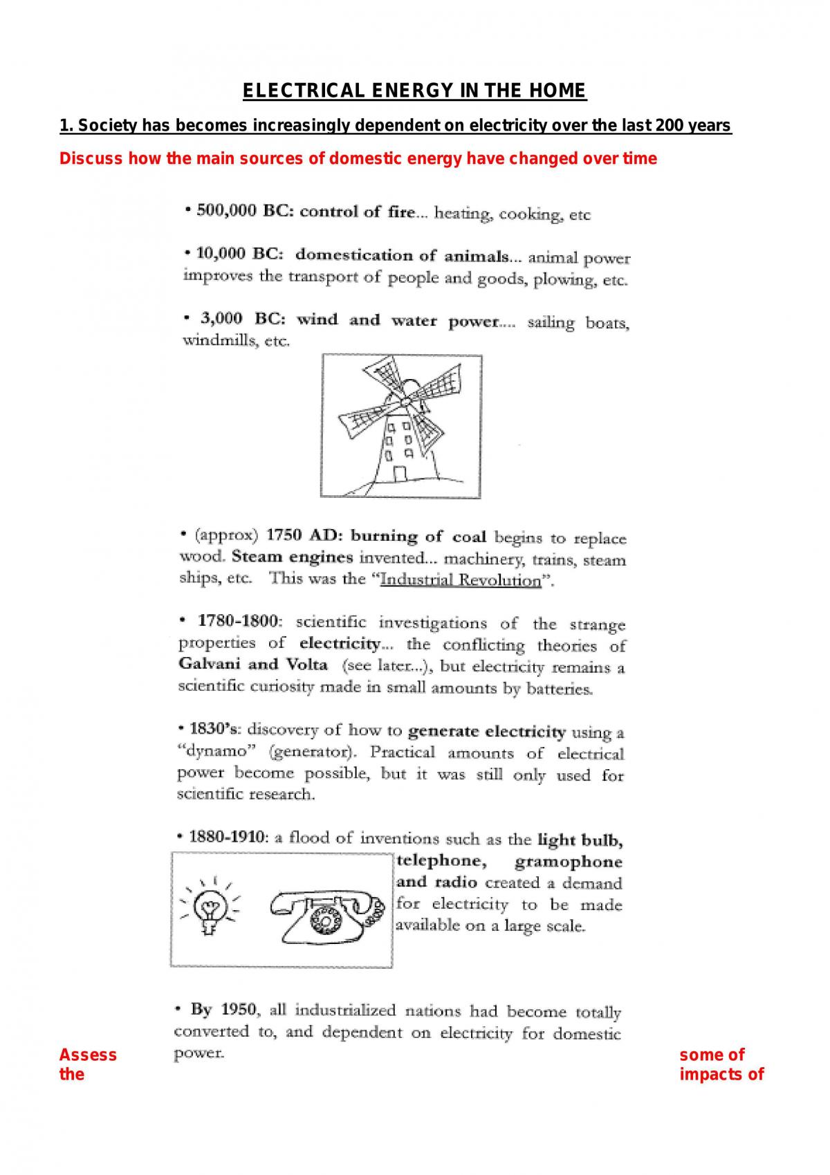 Year 11 Physics Study Notes: Topic 2 (Electricity) - Page 1