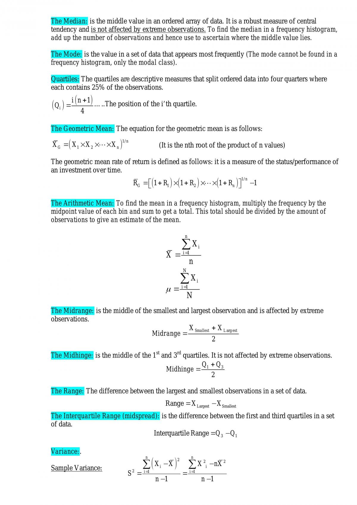 Ecmt Summary Notes - Page 1