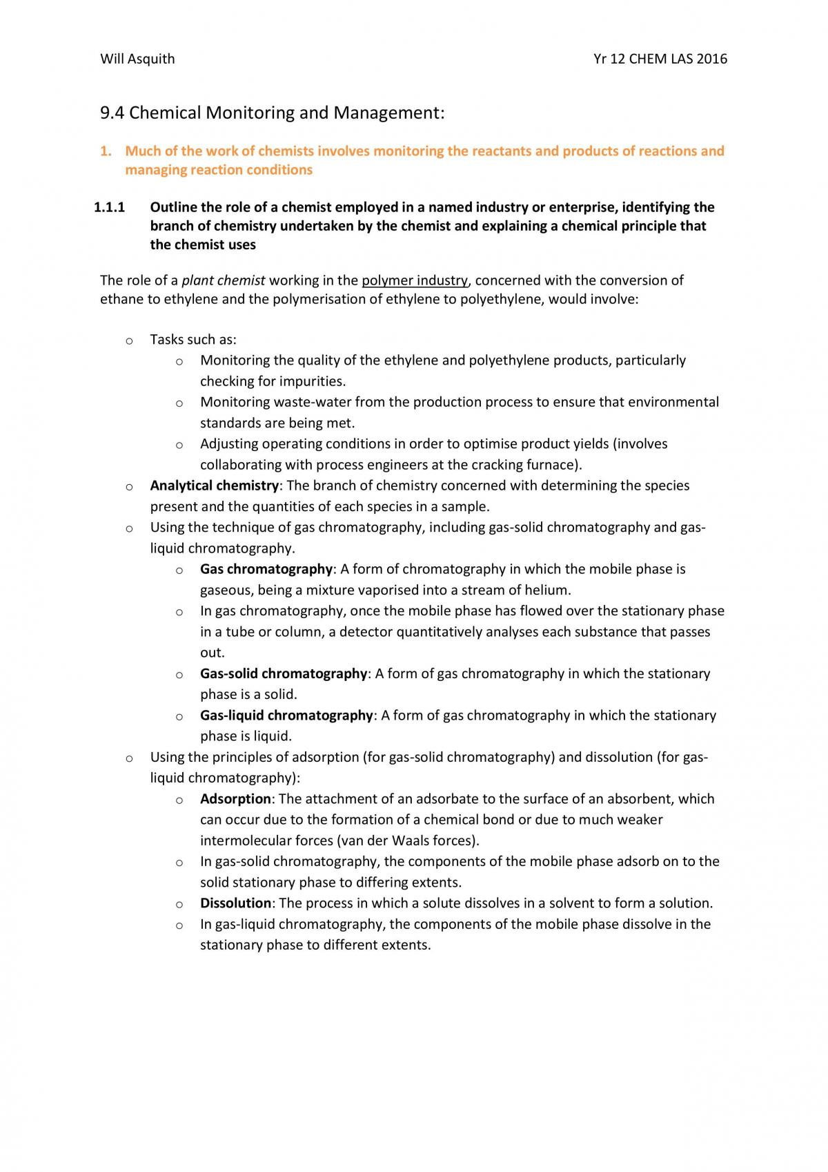 9.4 Chemistry Notes CMM - Page 1