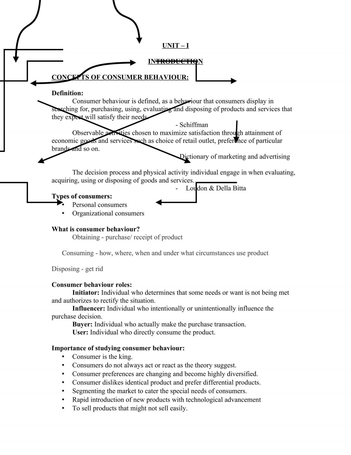 Study notes Consumer Behaviour - Page 1