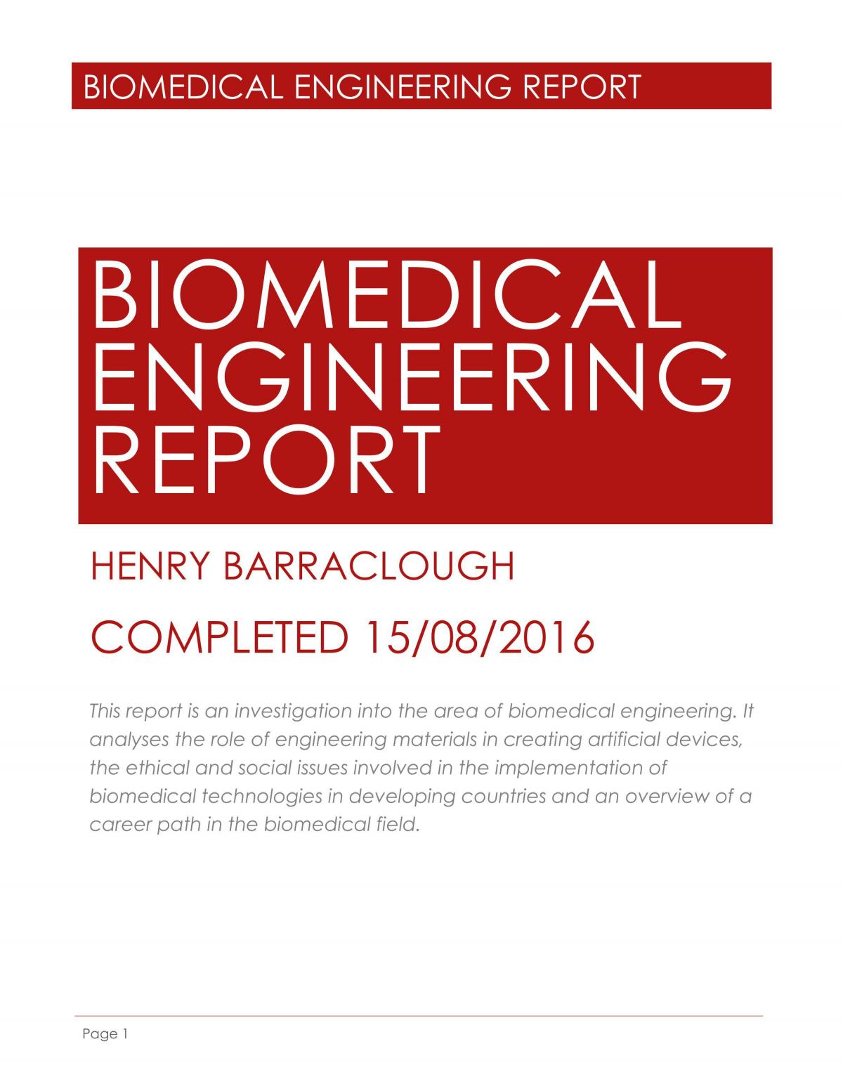 essay on biomedical engineering