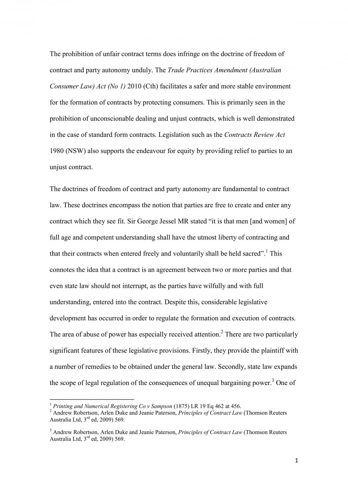 Contracts Essay - Page 1