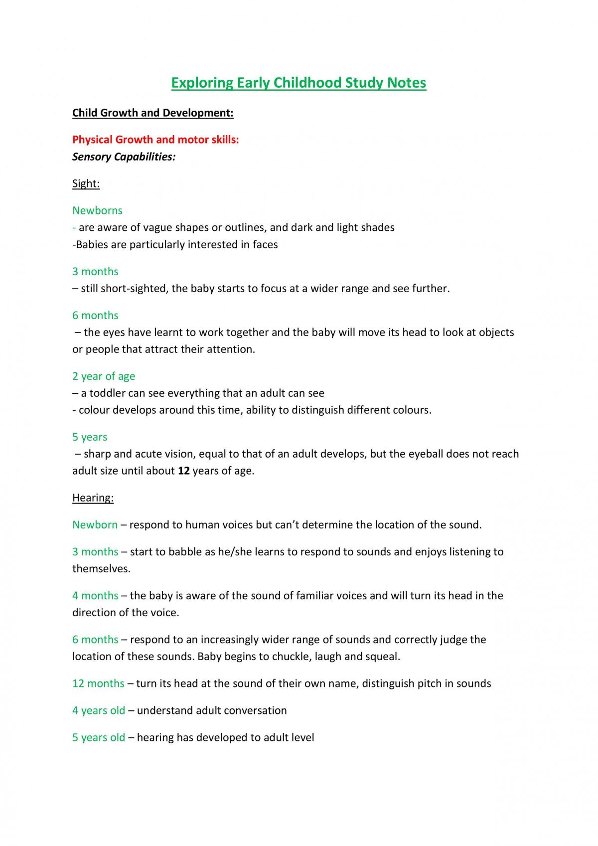 Child Growth and Development - Page 1