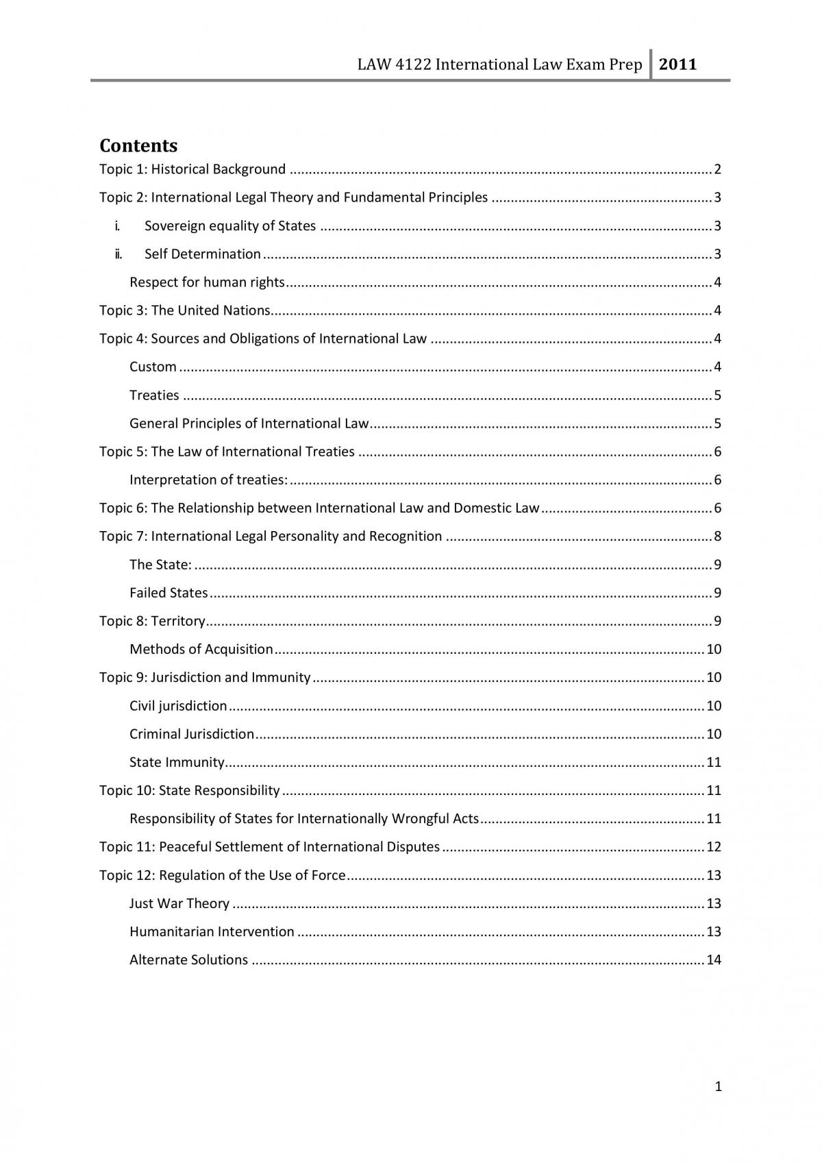 Exam Notes - Page 1
