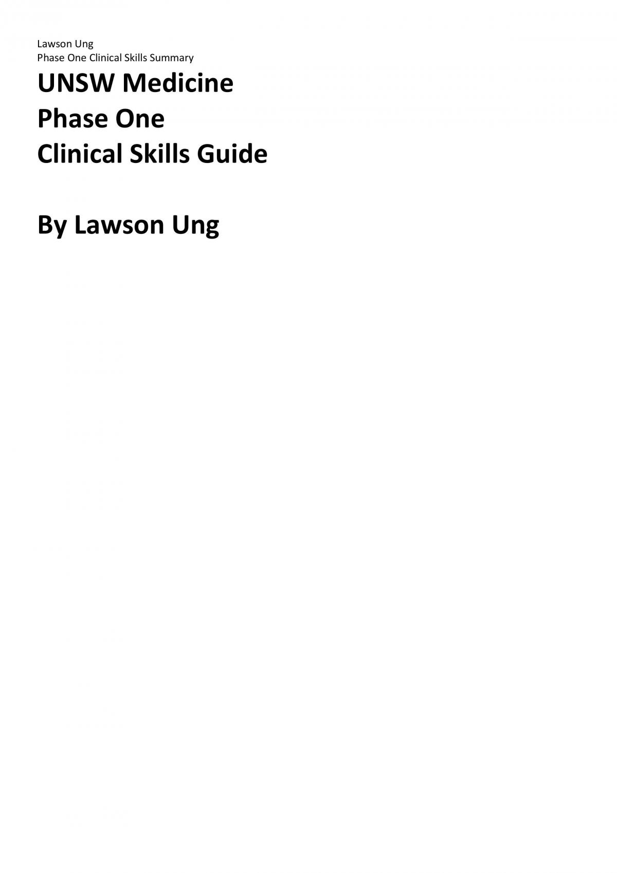 Phase 1 Clinical Skills Guide - Page 1
