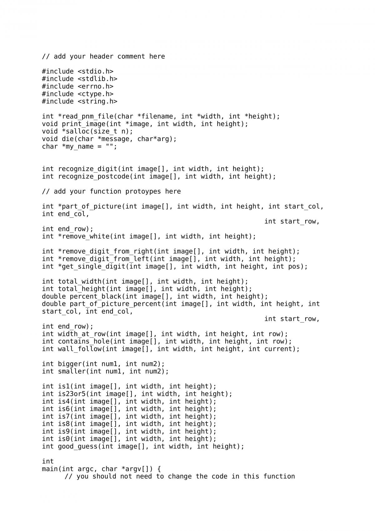 Ass 1 Of Session 2,  2003: Handwriting Recognition Of Postcodes For Australia Post - Page 1