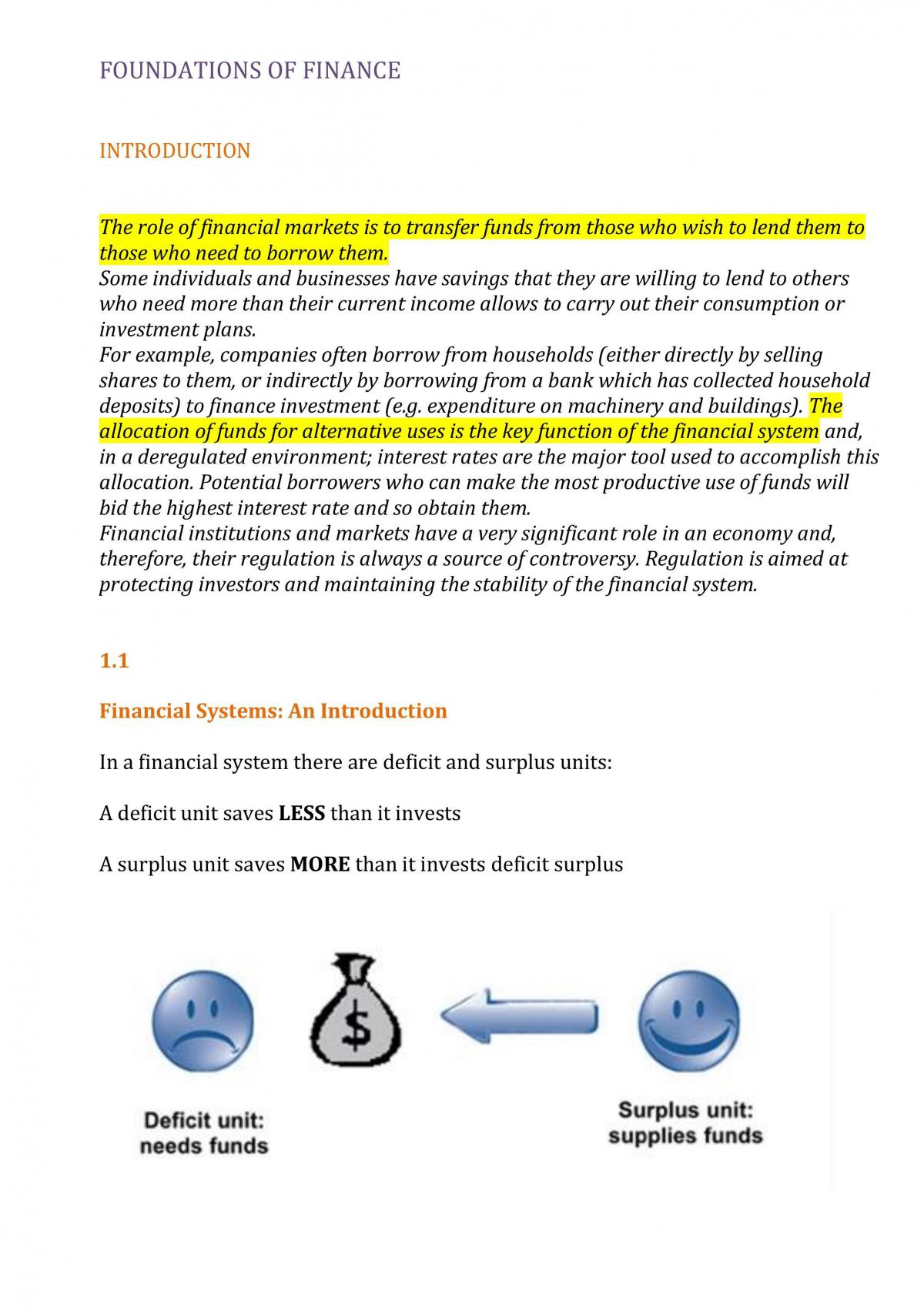 BFF1001 Exam Revision Notes - Page 1