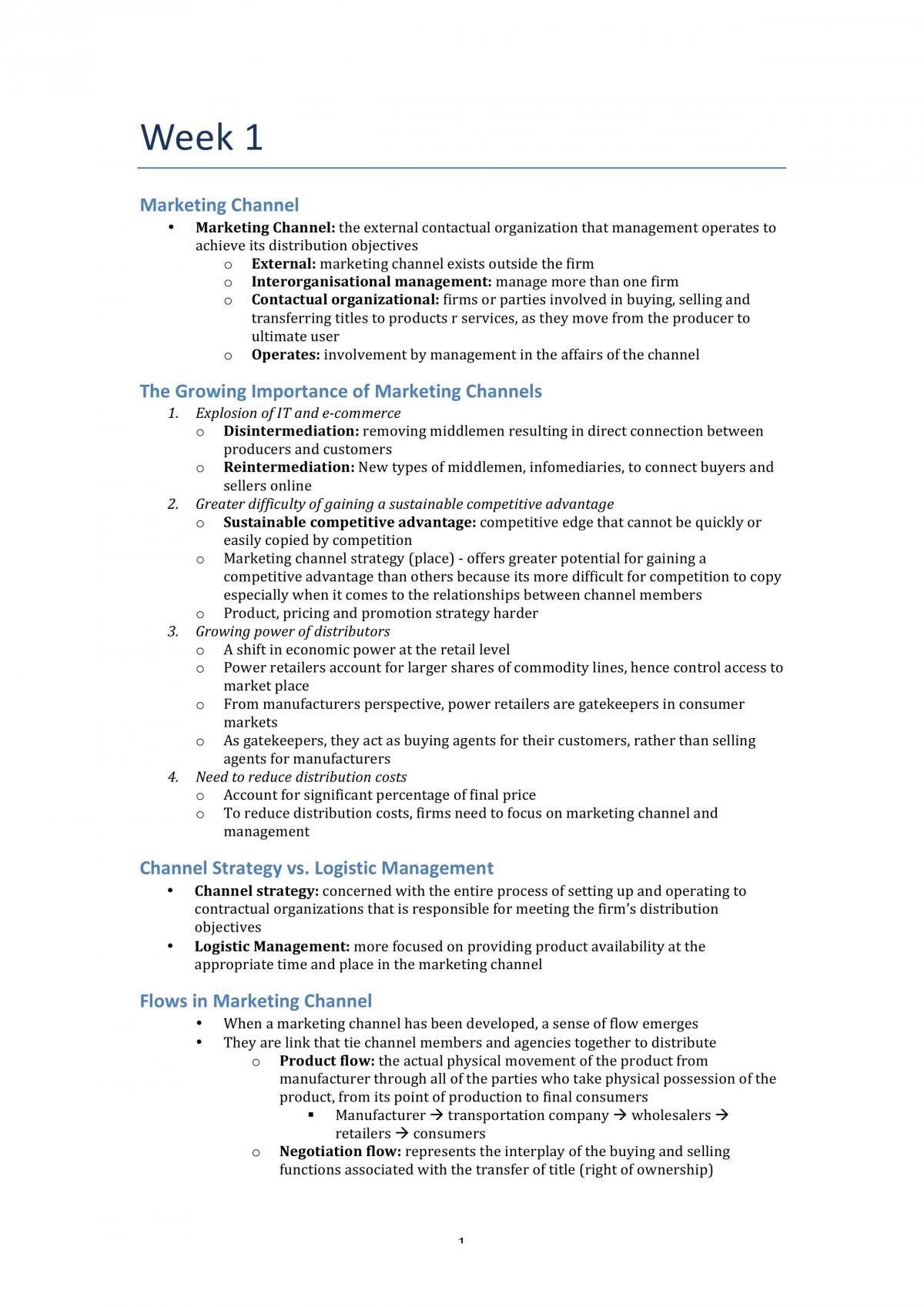 MARK 3081 Exam Notes - Page 1