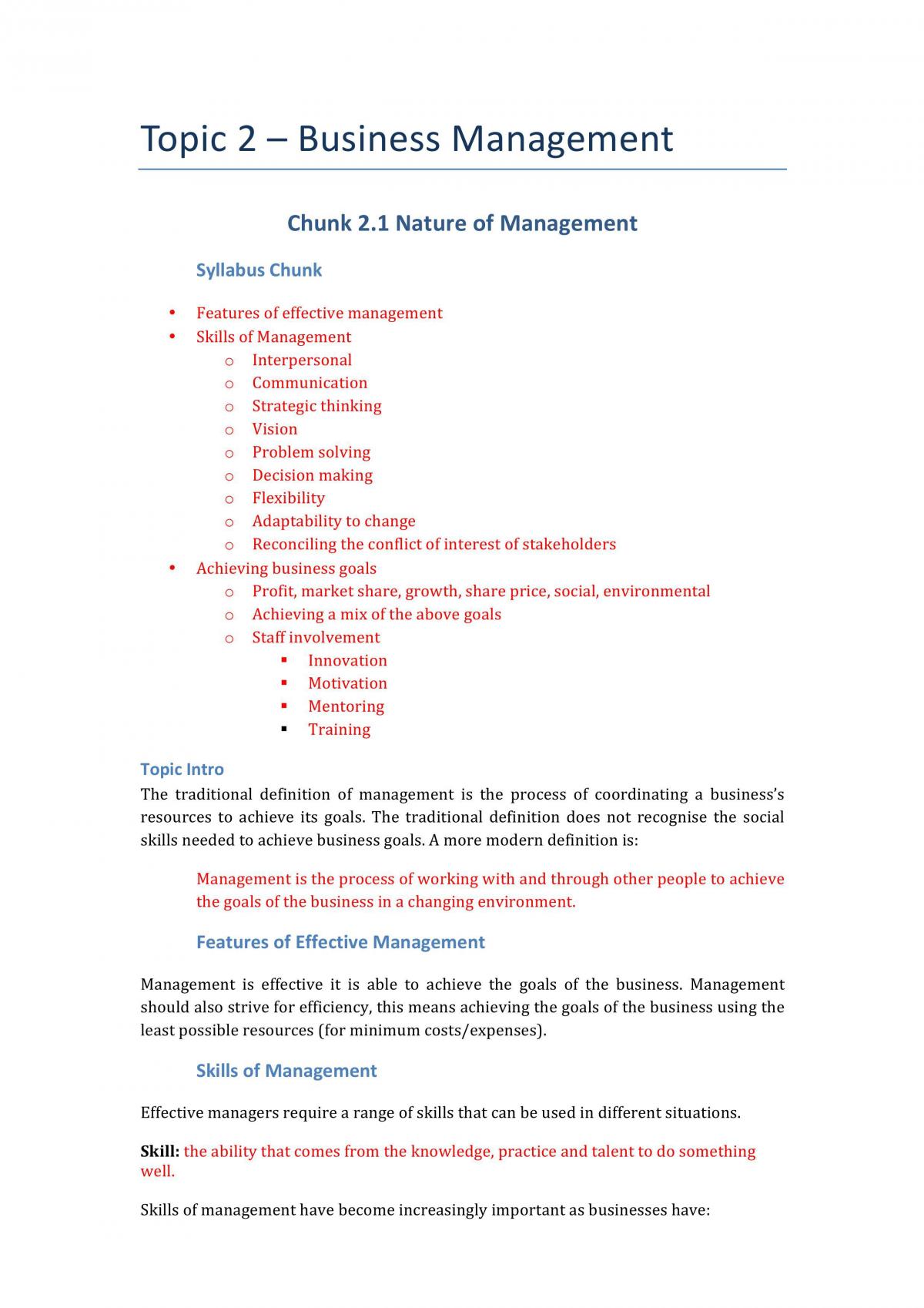 Prelim Business Studies - Business Management | Business Studies - Year ...