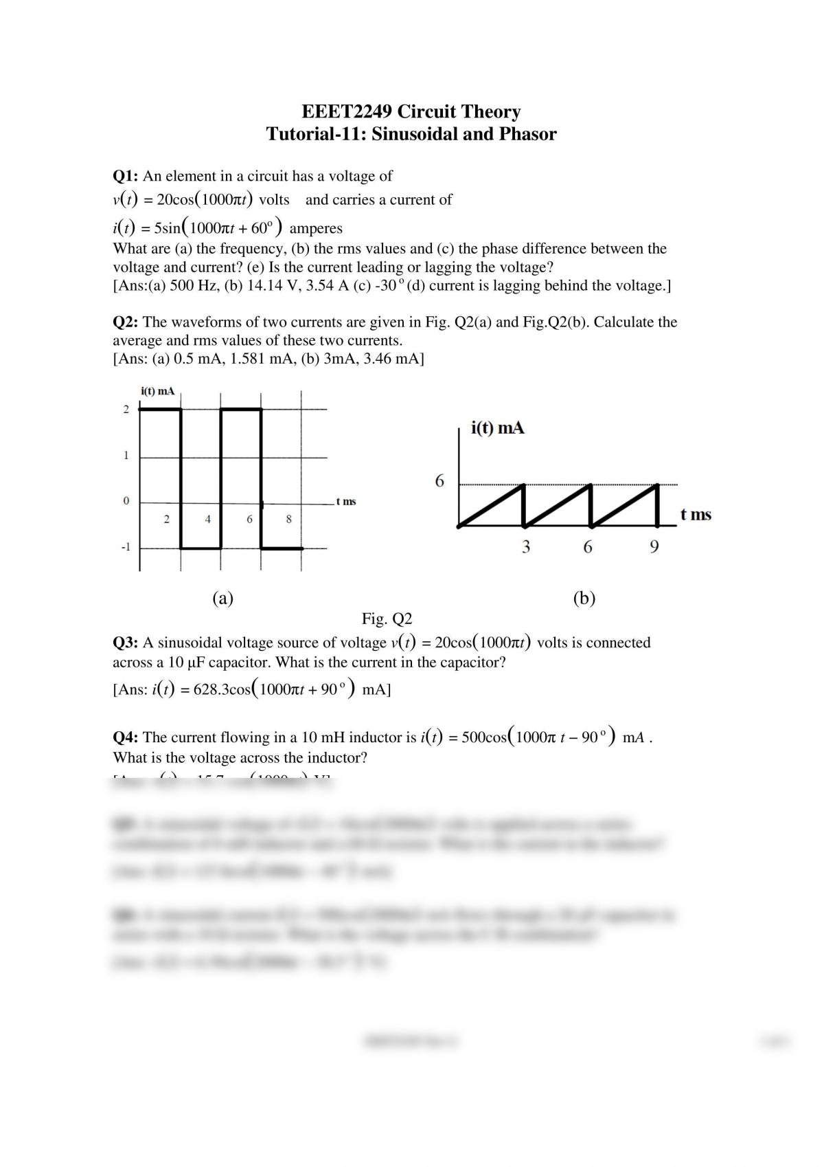 circuit theory tute 11 - Page 1