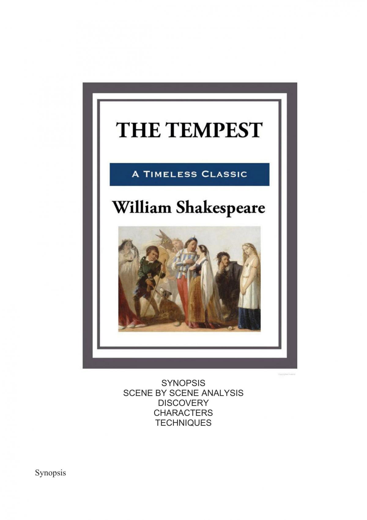 Tempest Notes  - Page 1
