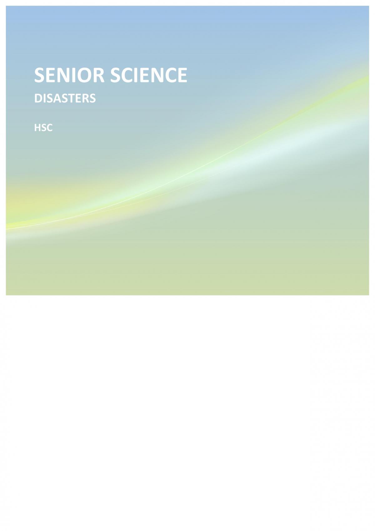 Option: Disasters  - Page 1