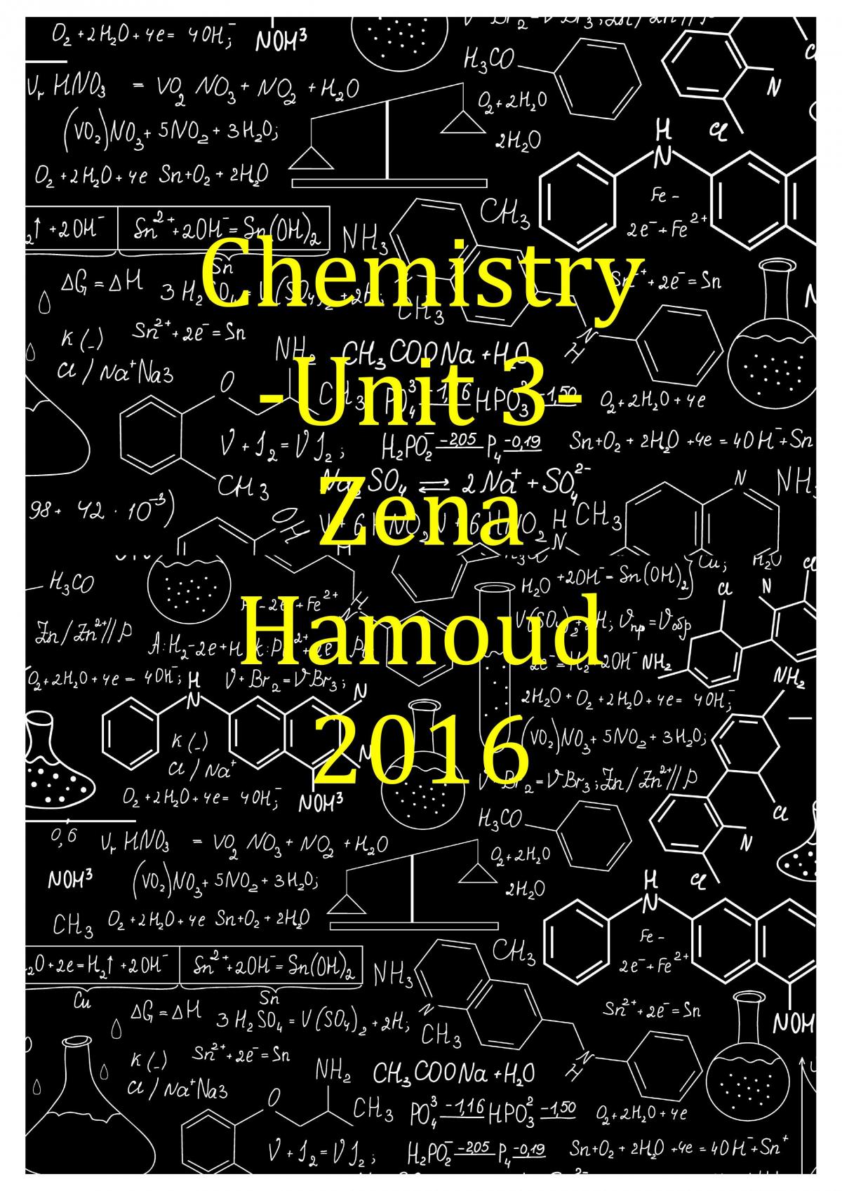 Unit 3 Chemistry Text Book Summary - Page 1