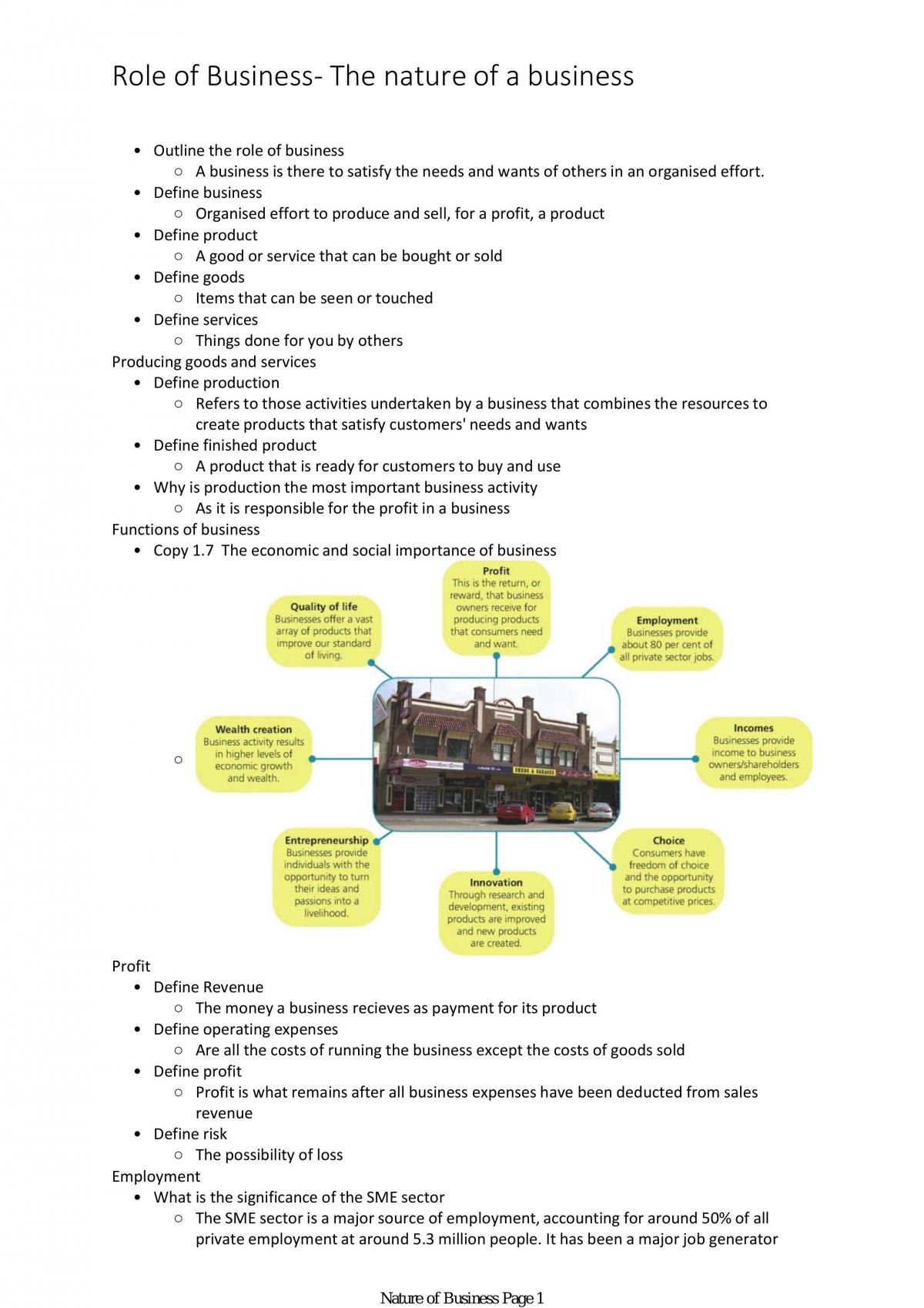 Nature of Planning syllabus notes , dot point  - Page 1