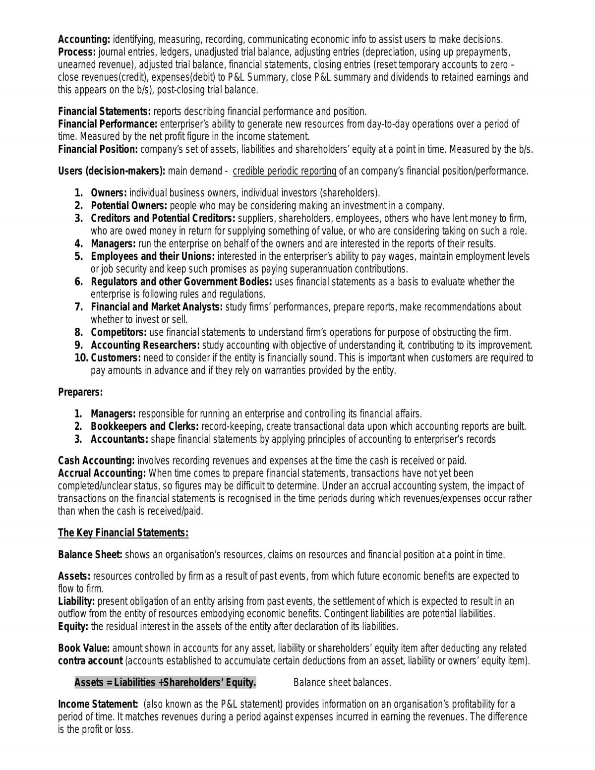 Study Notes - Page 1