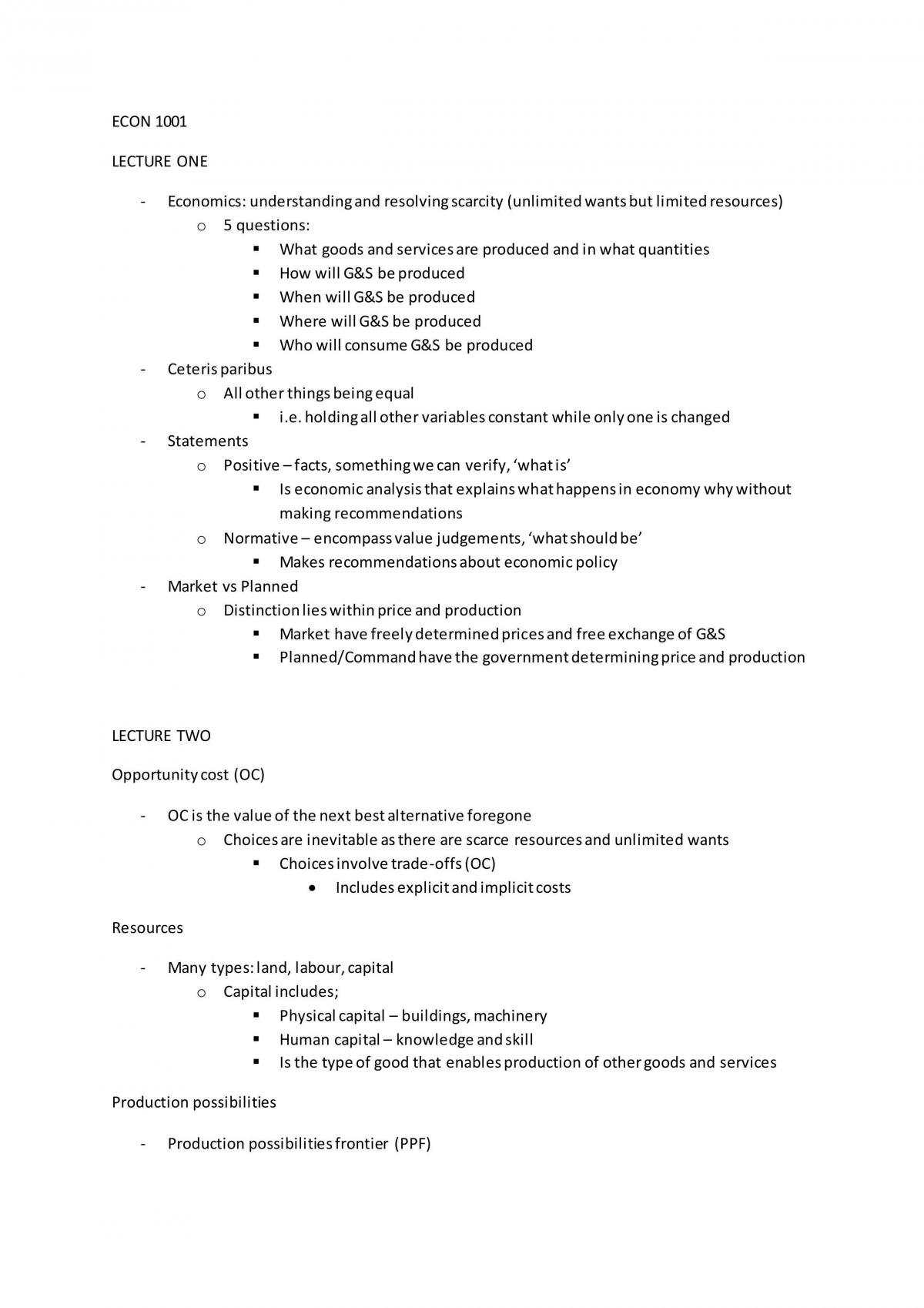 ECON1001 - USYD notes - Page 1