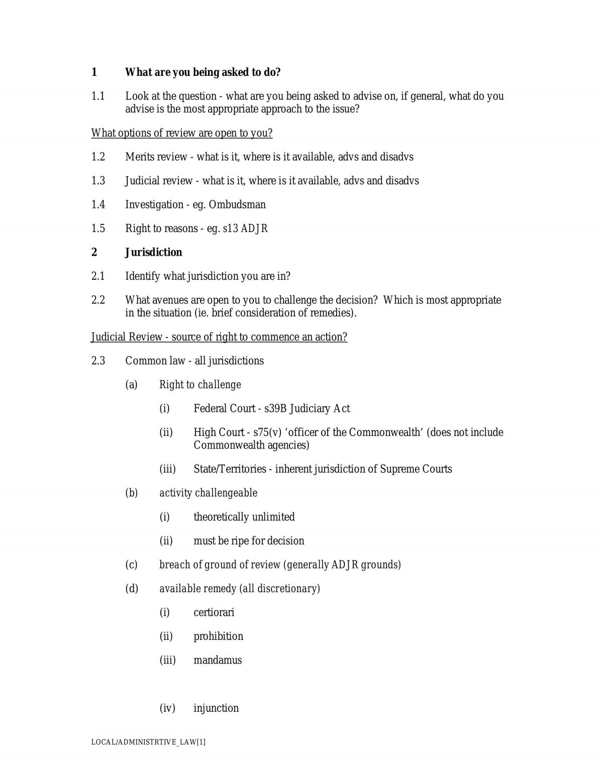 Good admin law notes - Page 1