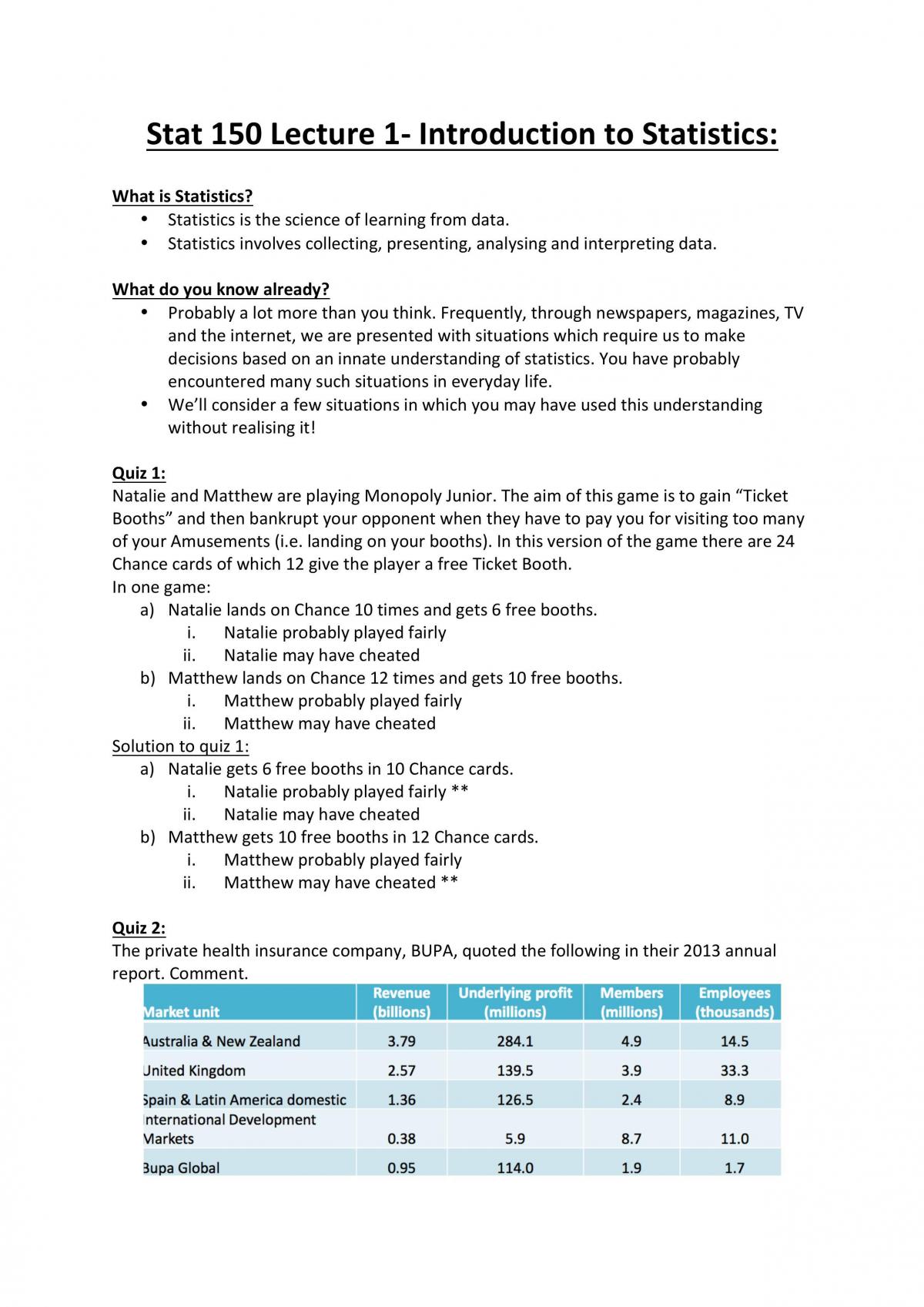 STAT150- Lecture 1 Notes - Page 1