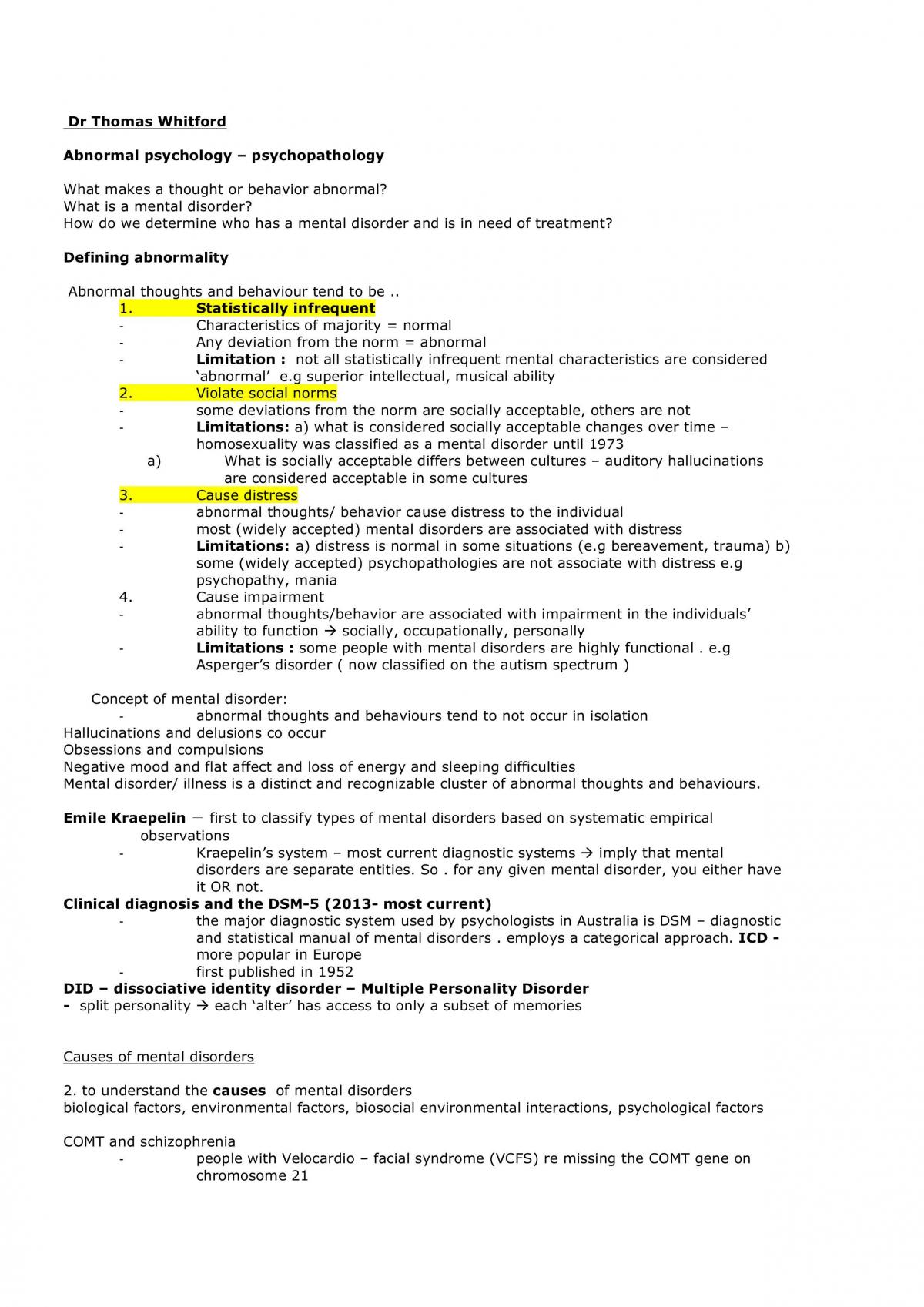 Abnormal Psychology - Page 1