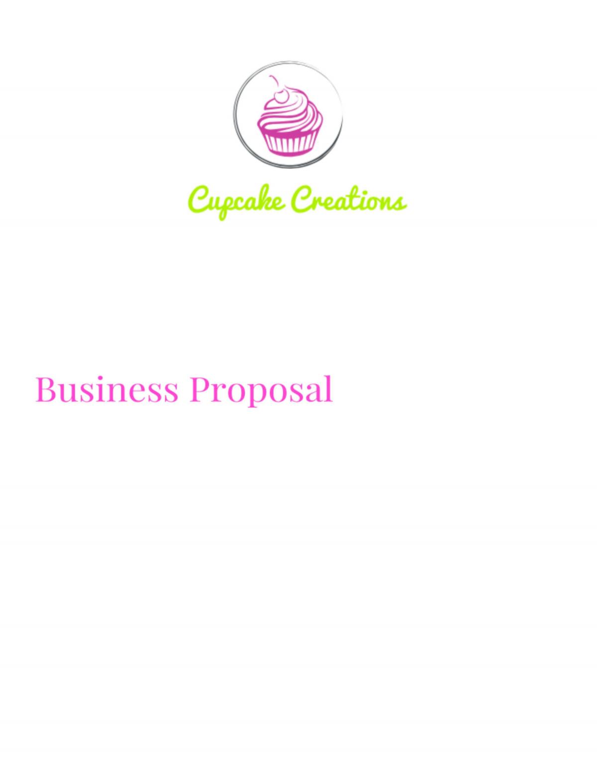 Business Proposal - Assessment Task - Page 1