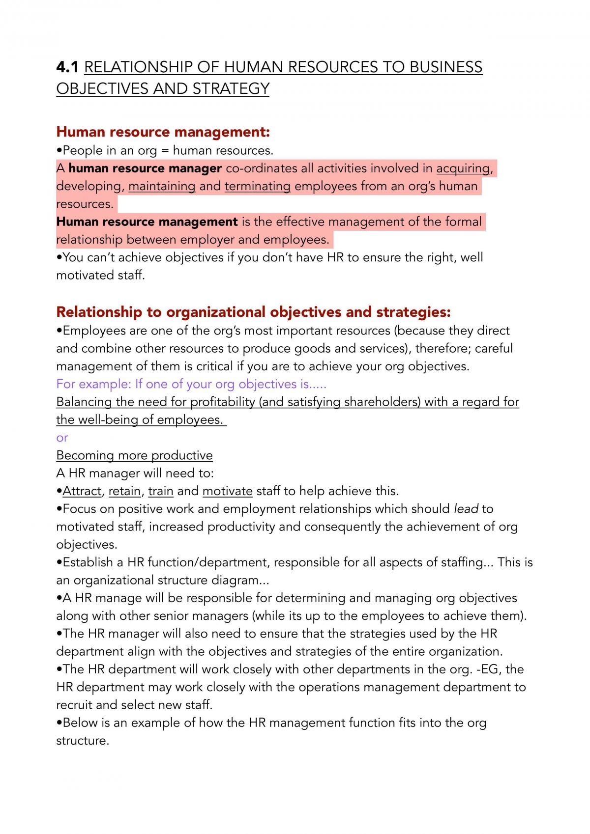 The Human Resource Management Function - Page 1